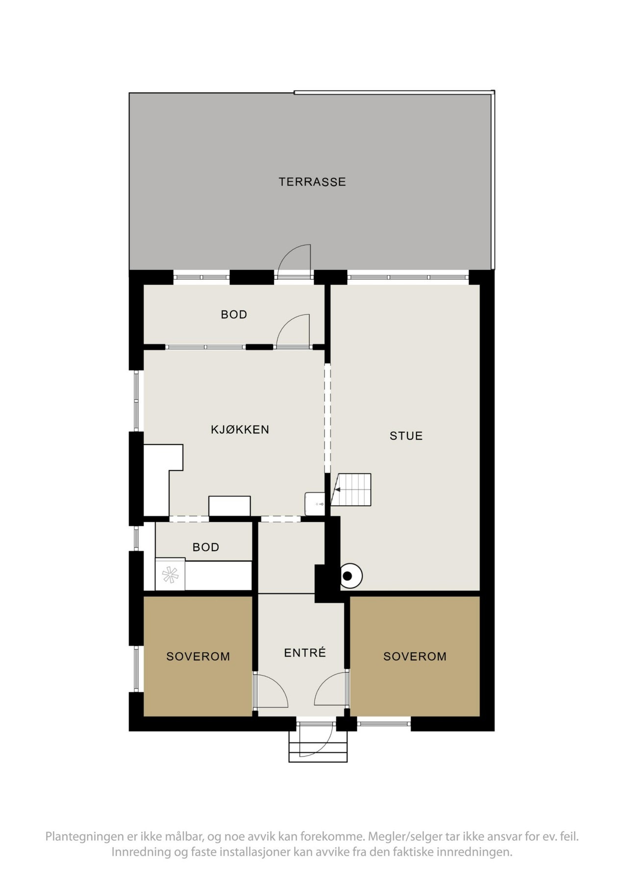 Plantegninger av opprinnelige hytte. Galleribilde