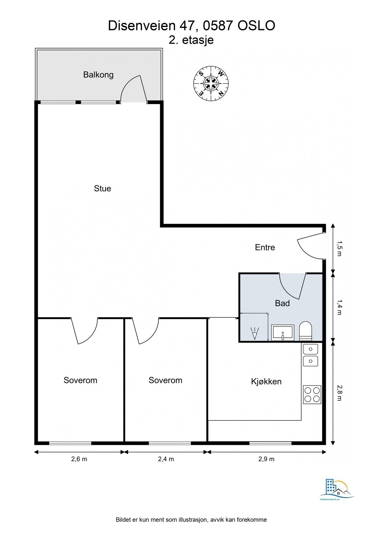 Leiligheten har en god planløsning. Galleribilde