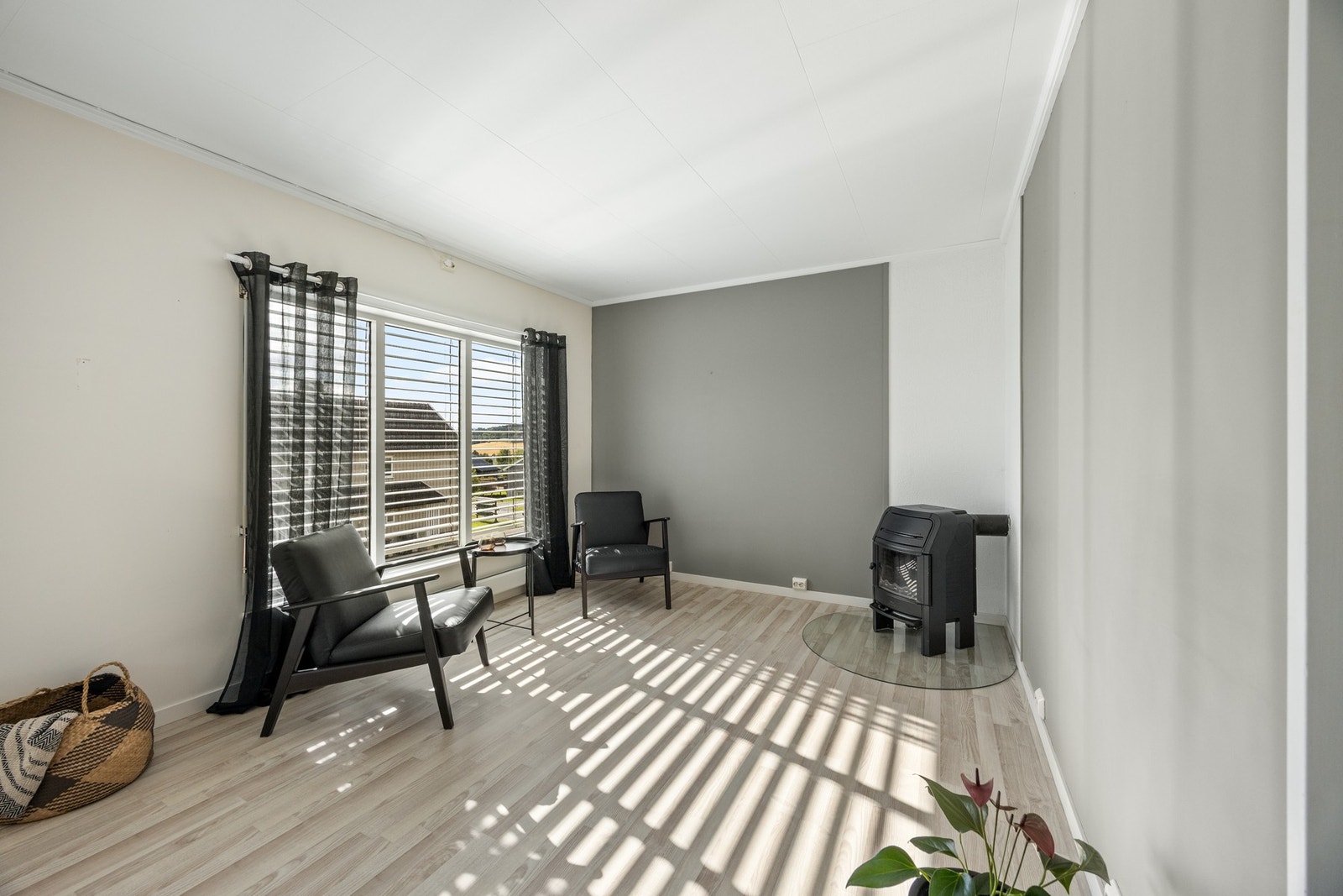 Det er oppvarming fra elektrisitet, varmepumpe (2011) og vedfyring Galleribilde