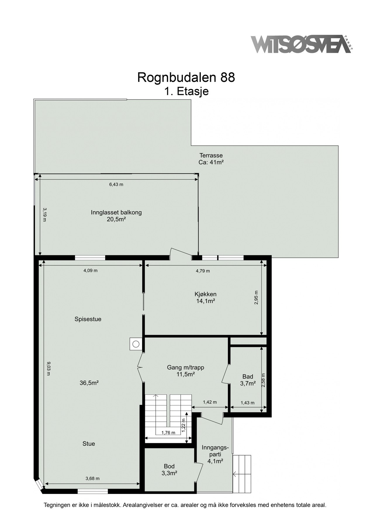 Planskisse hovedetasje Galleribilde