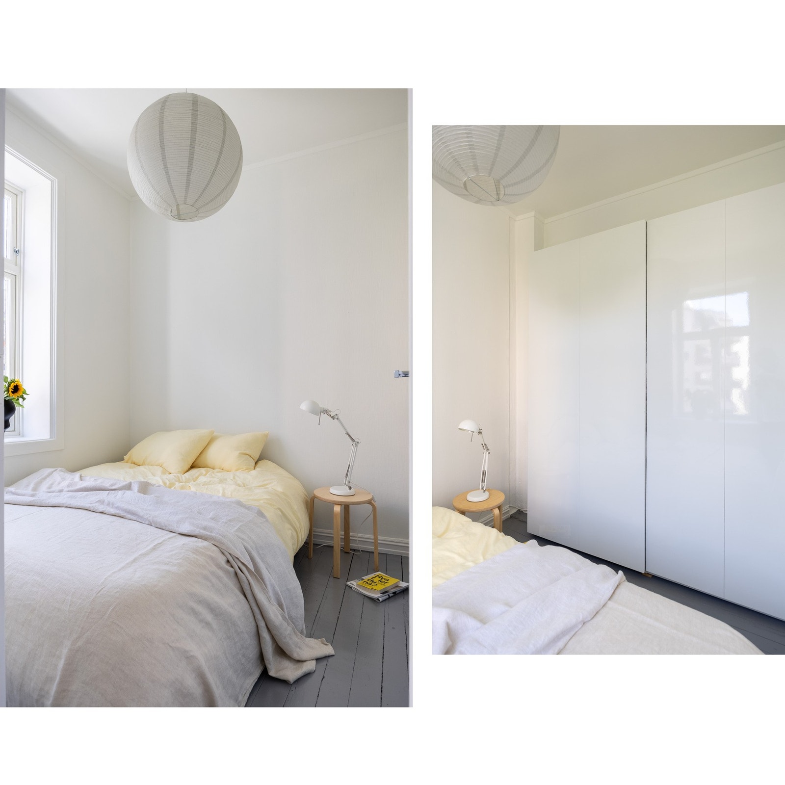 Innredet med pax-garderobeskap fra 2018, hvor man har gode oppbevaringsmuligheter. Galleribilde