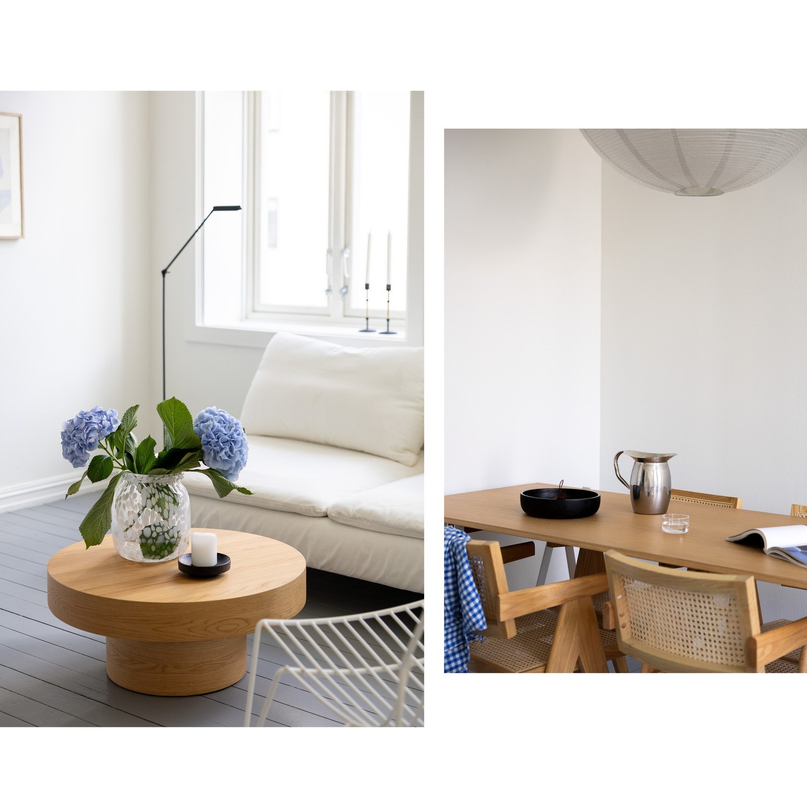 Stuen er innredet med peis med glassdør. Pipeløpet ble rehabilitert i 2022. Galleribilde