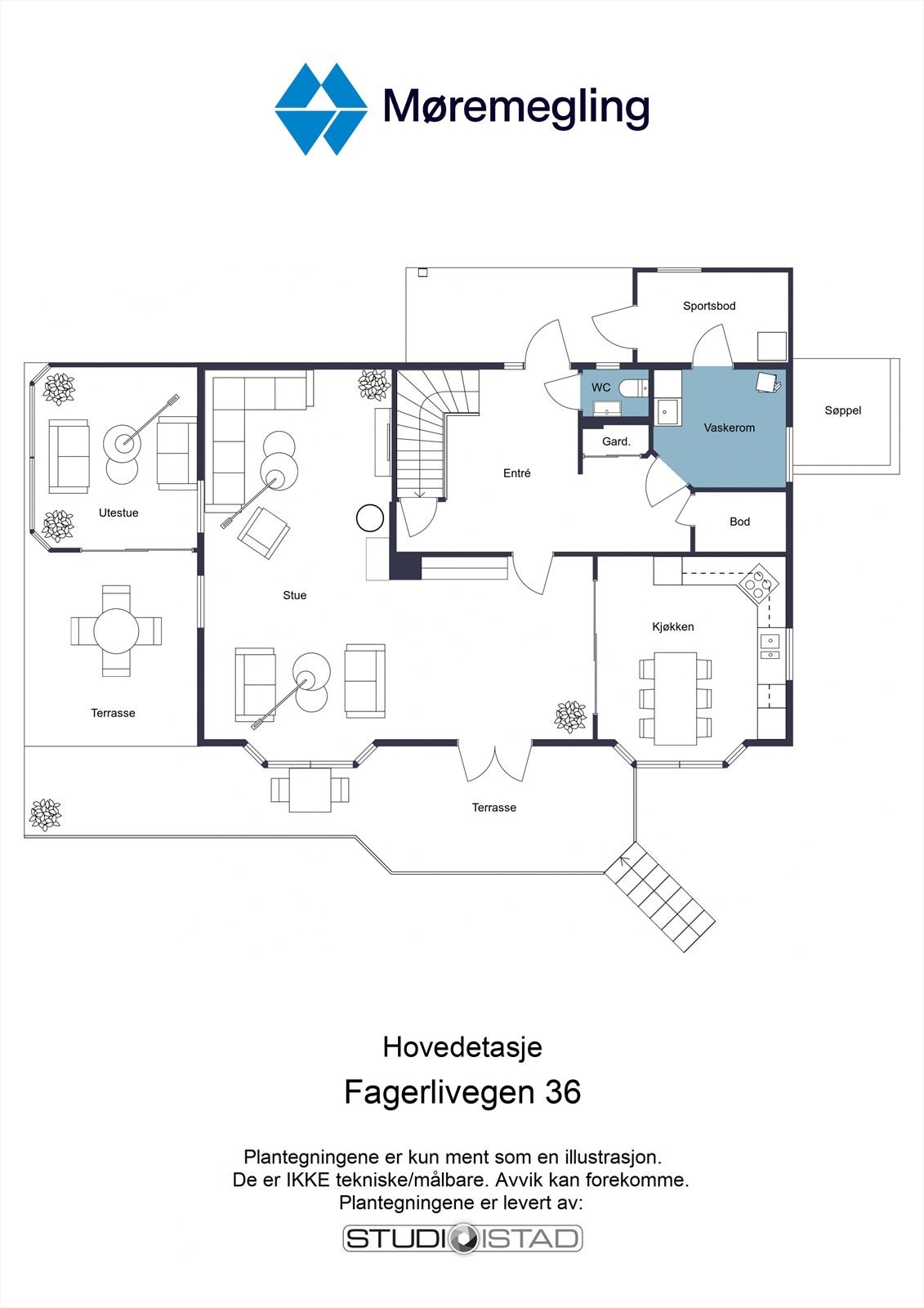Plantegning hovedetasje Galleribilde