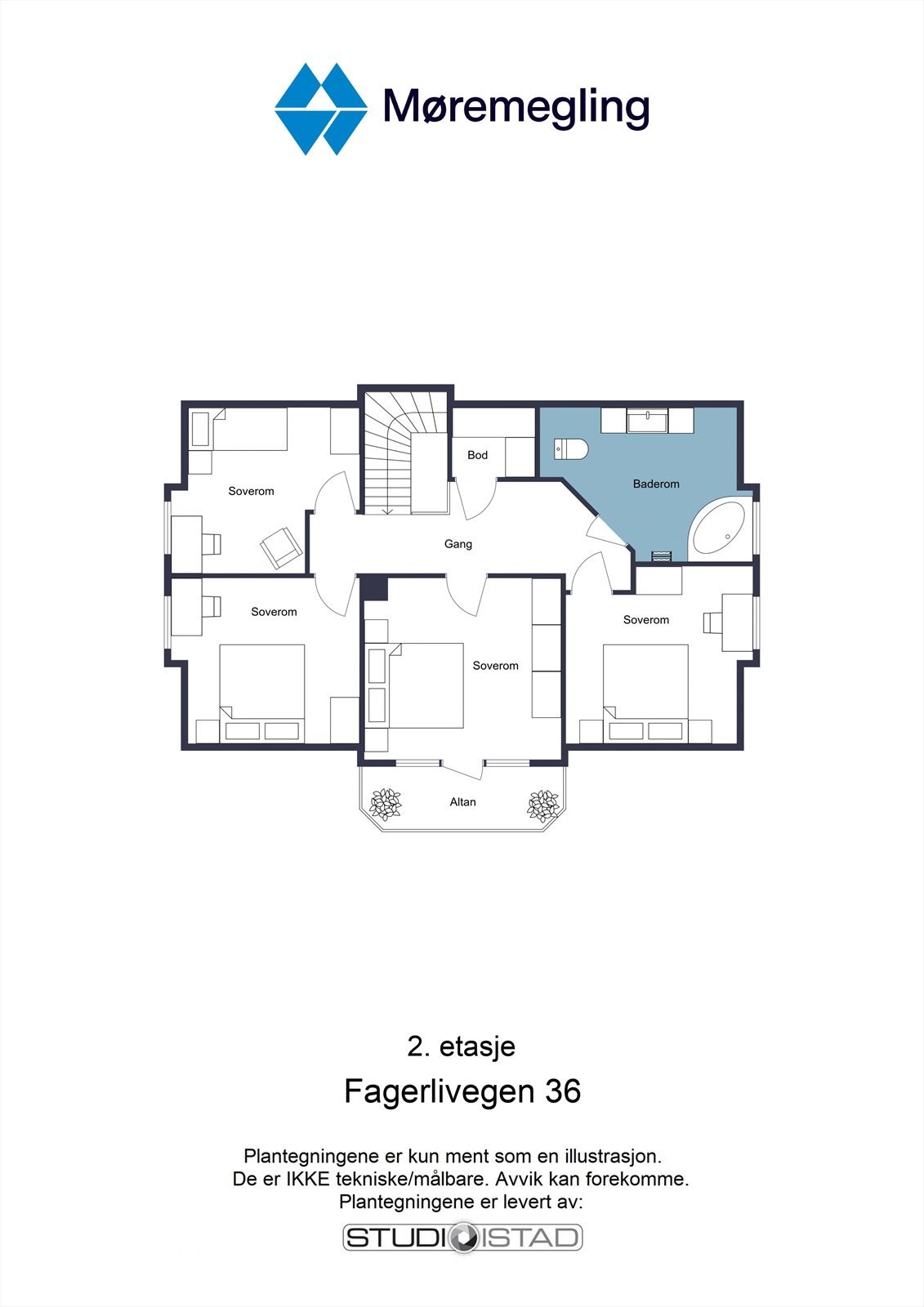 Plantegning 2. etasje Galleribilde