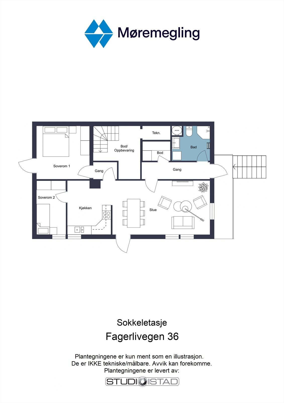 Plantegning sokkeletasje Galleribilde