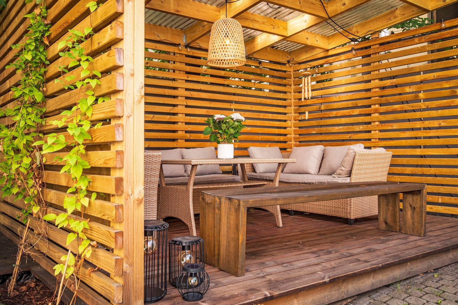 Felles pergola for beboerne. Galleribilde