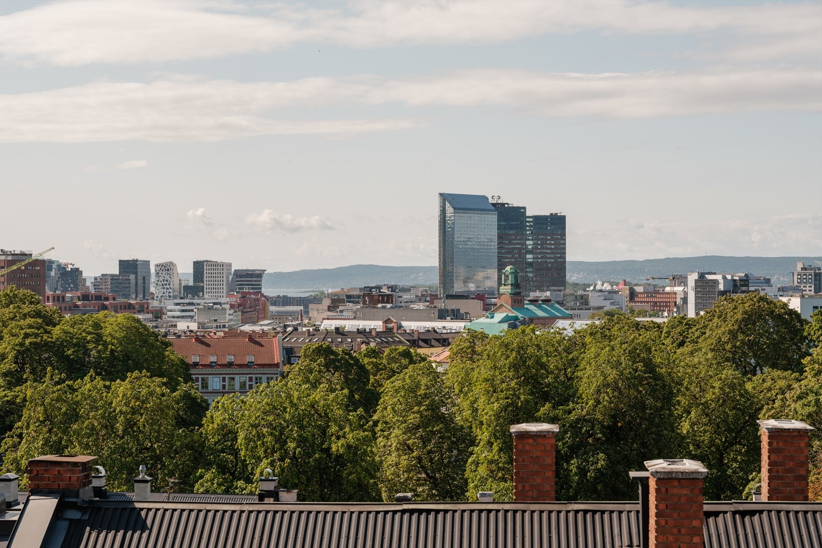 Panoramautsikt med sjøgløtt. Galleribilde