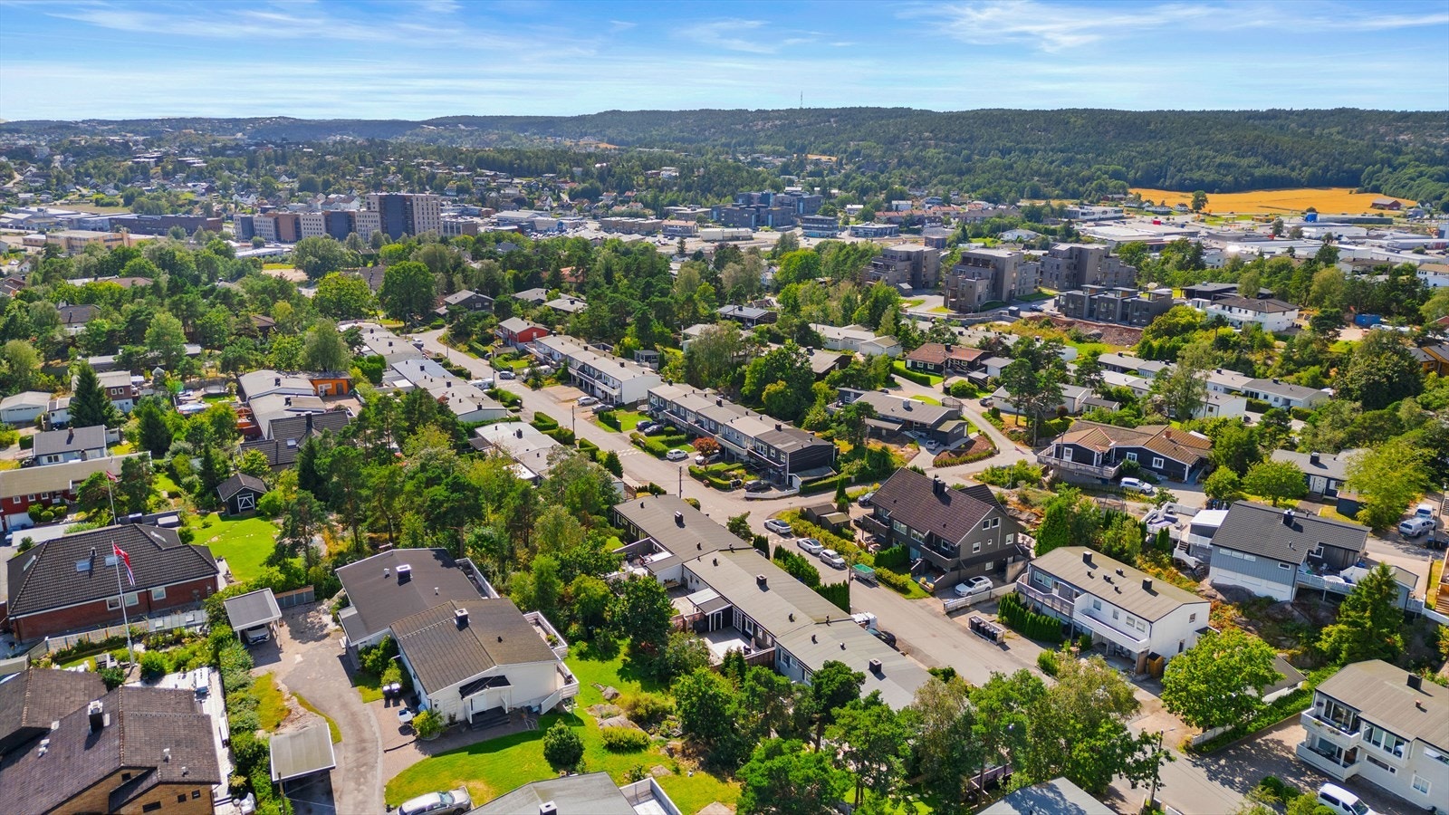 Dronebilde område. Galleribilde