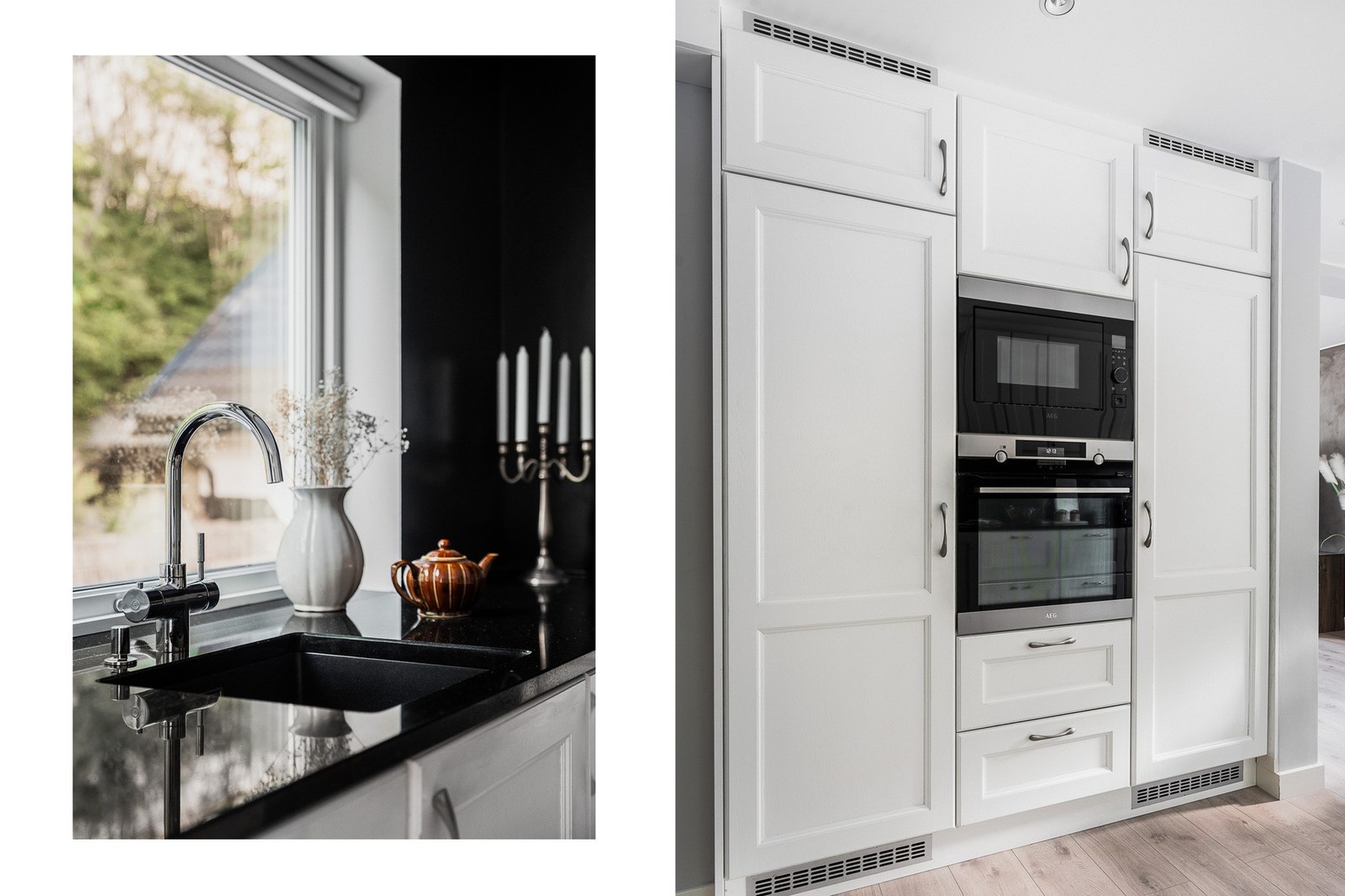 Granittbenkeplate og Quooker for kokende vann. Galleribilde