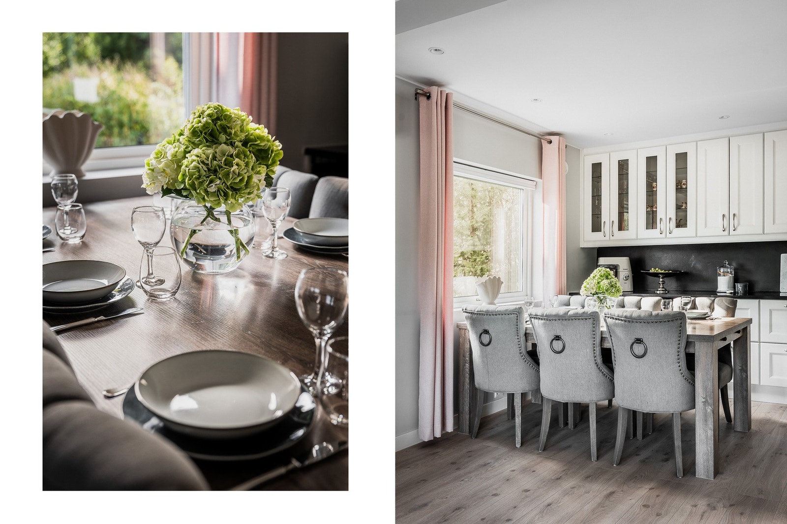 God plass til langbord og middagsgjester. Galleribilde