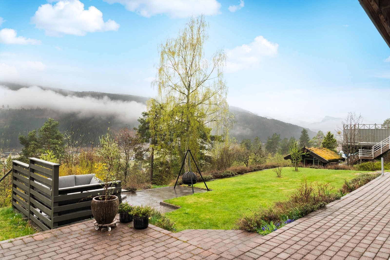 Utearealene er fint knyttet sammen og gir et gjennomført uttrykk. Galleribilde