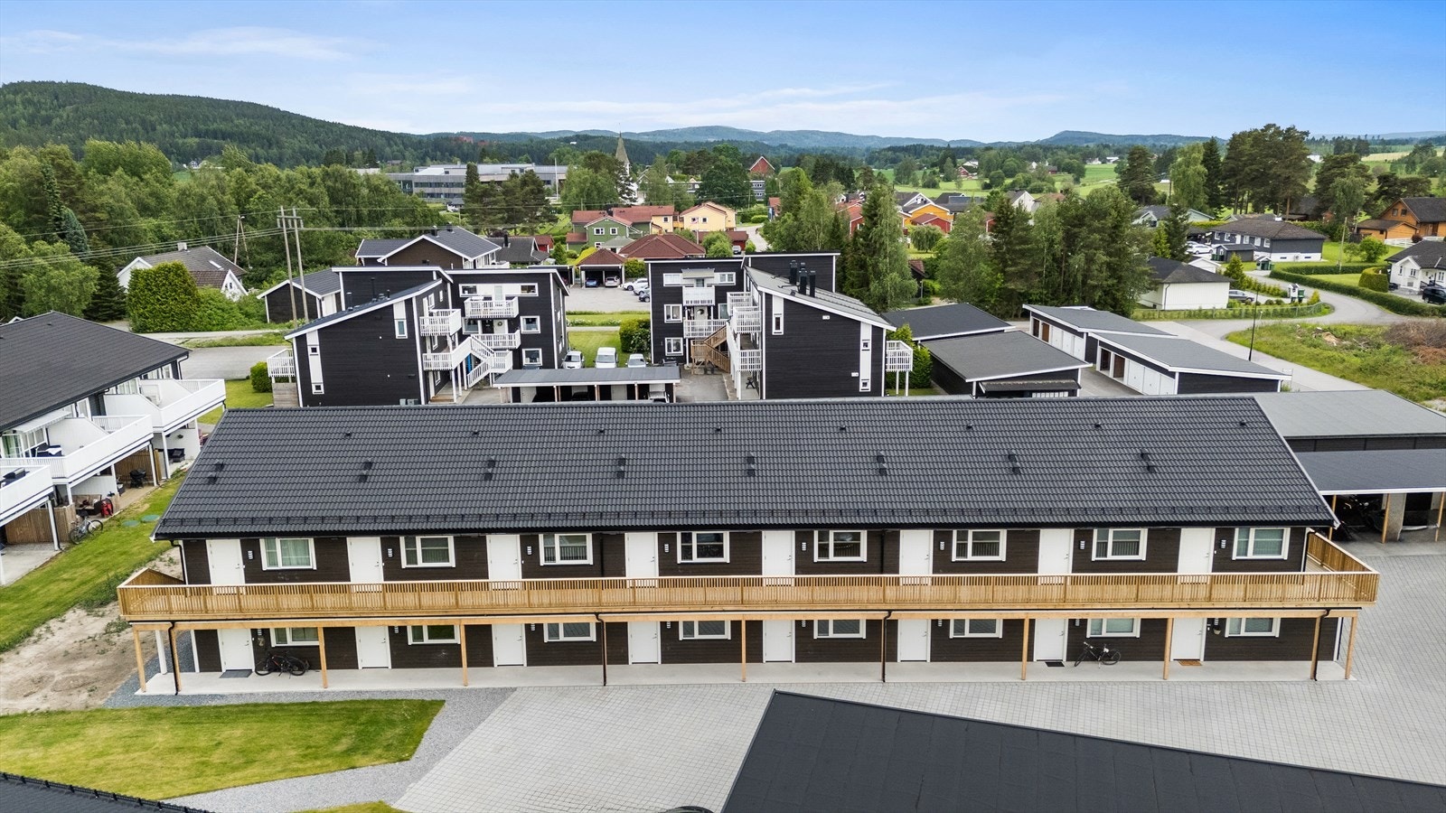 Hver etasje har 8 leiligheter Galleribilde