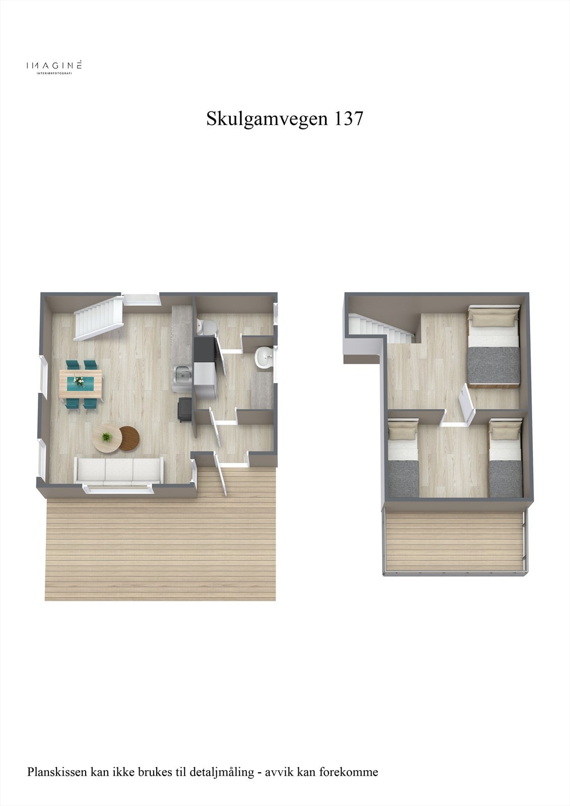Skulgamvegen 137 - Plantegning 3D. Galleribilde