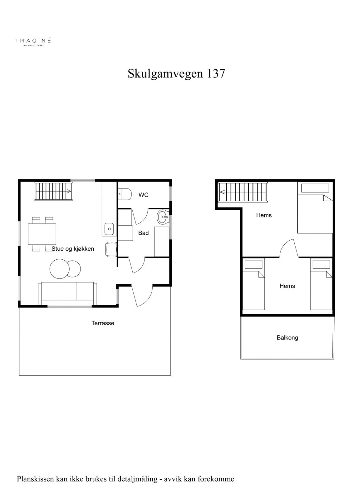 Skulgamvegen 137 - Plantegning 2D. Galleribilde