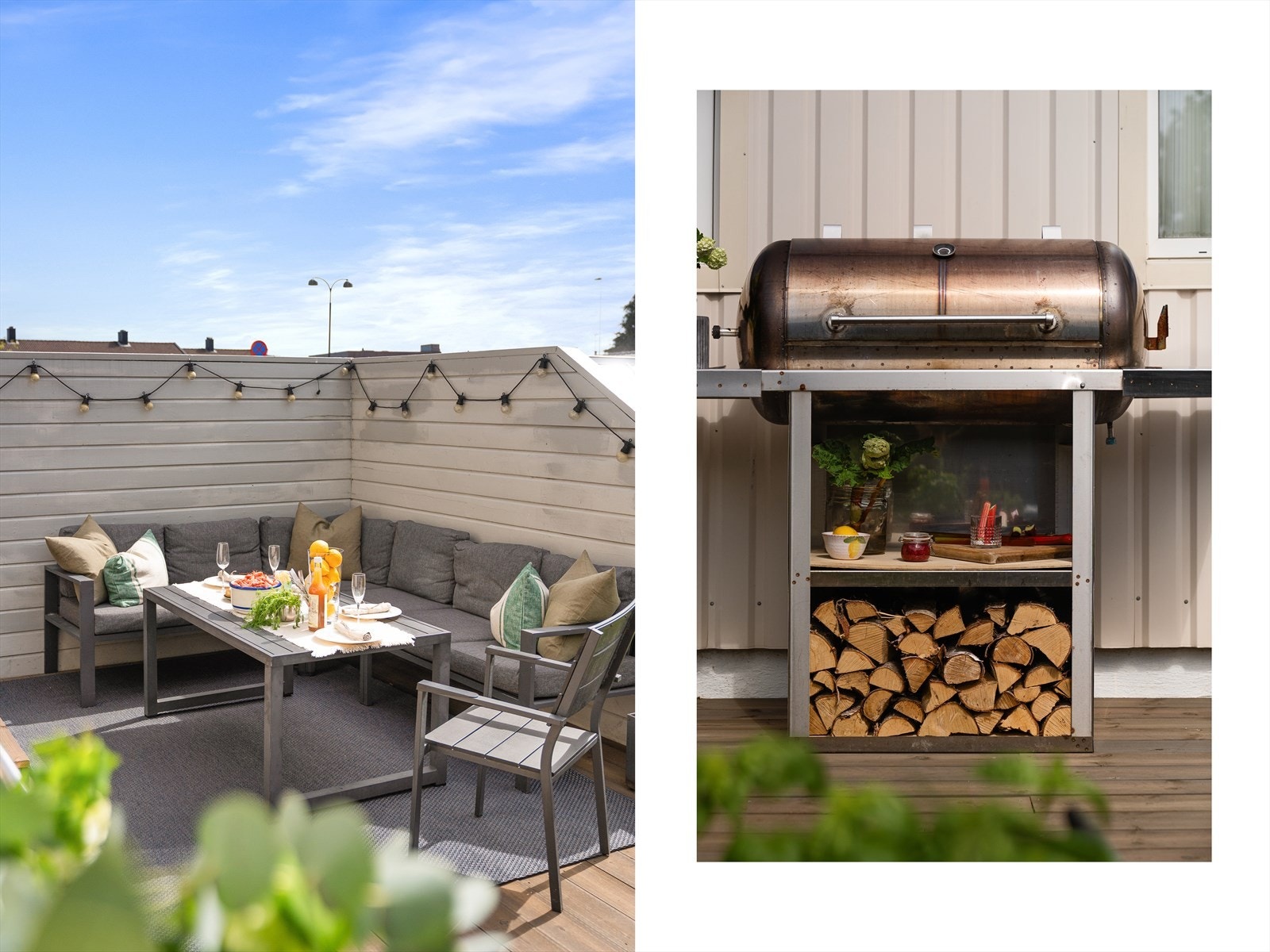 Denne sommeren har vært fantastisk! Når du bor i en sentral leilighet er det ekstra viktig å ha en uteplass. Fra leilighetens stue har du direkte tilkomst ut til terrasse og hageområde. Galleribilde