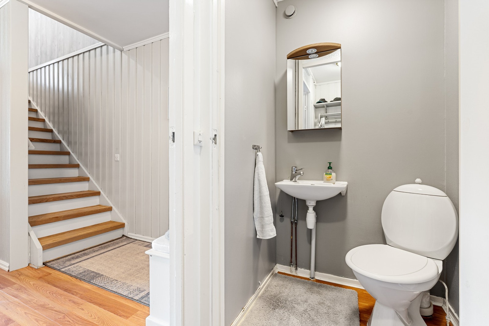 Praktisk toalettrom like ved entréen. Galleribilde