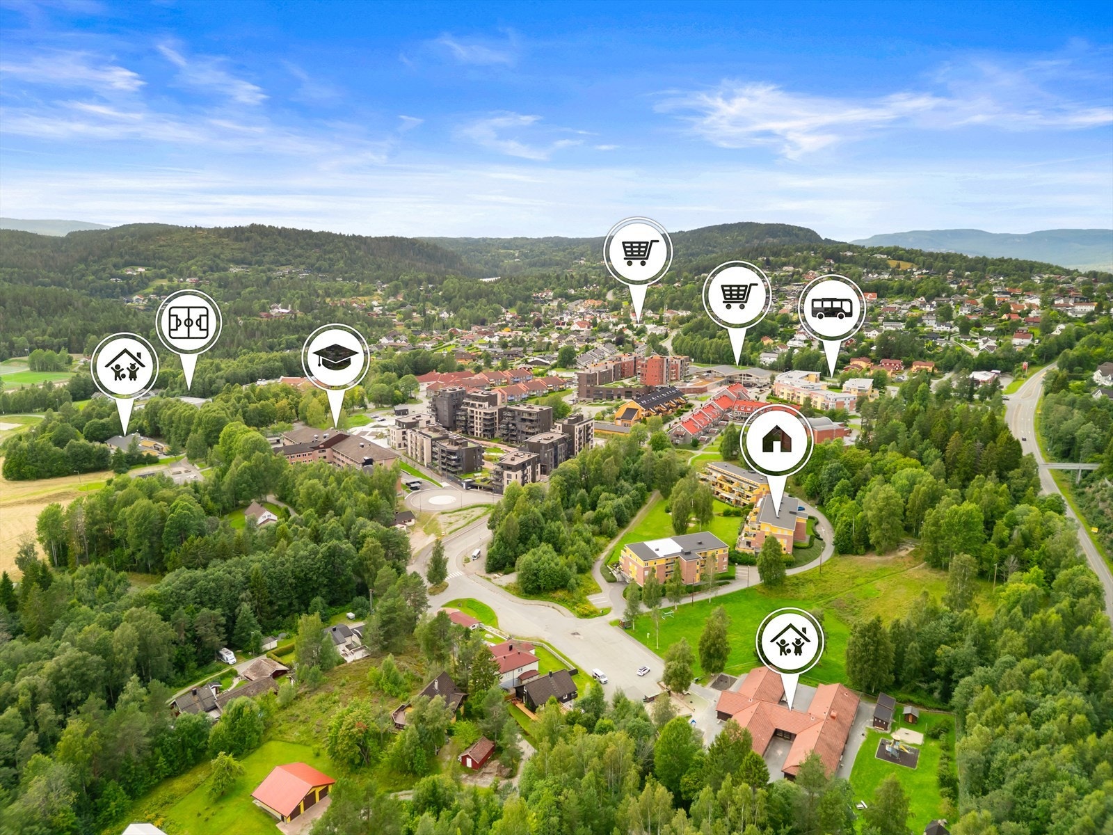 Her ser man den sentrale beliggenheten Galleribilde