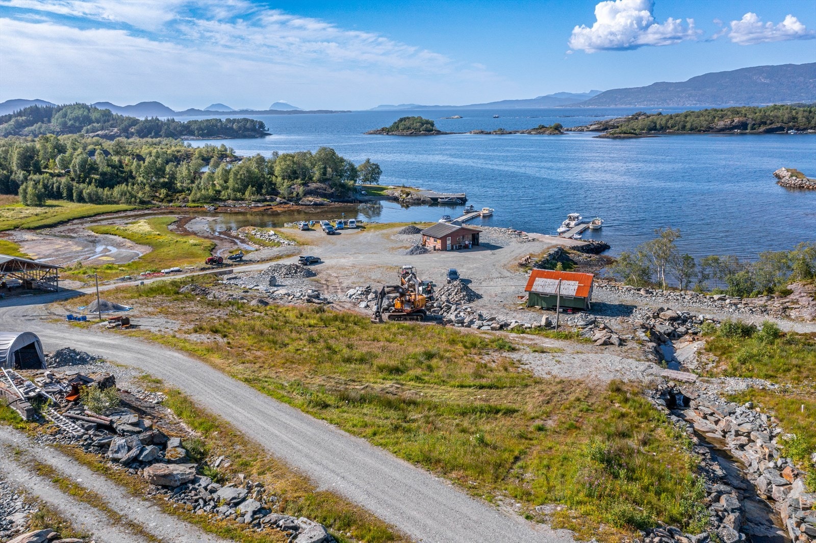 Her er det planlagt sjøbuer og båtanlegg der ein kan leige plass Galleribilde