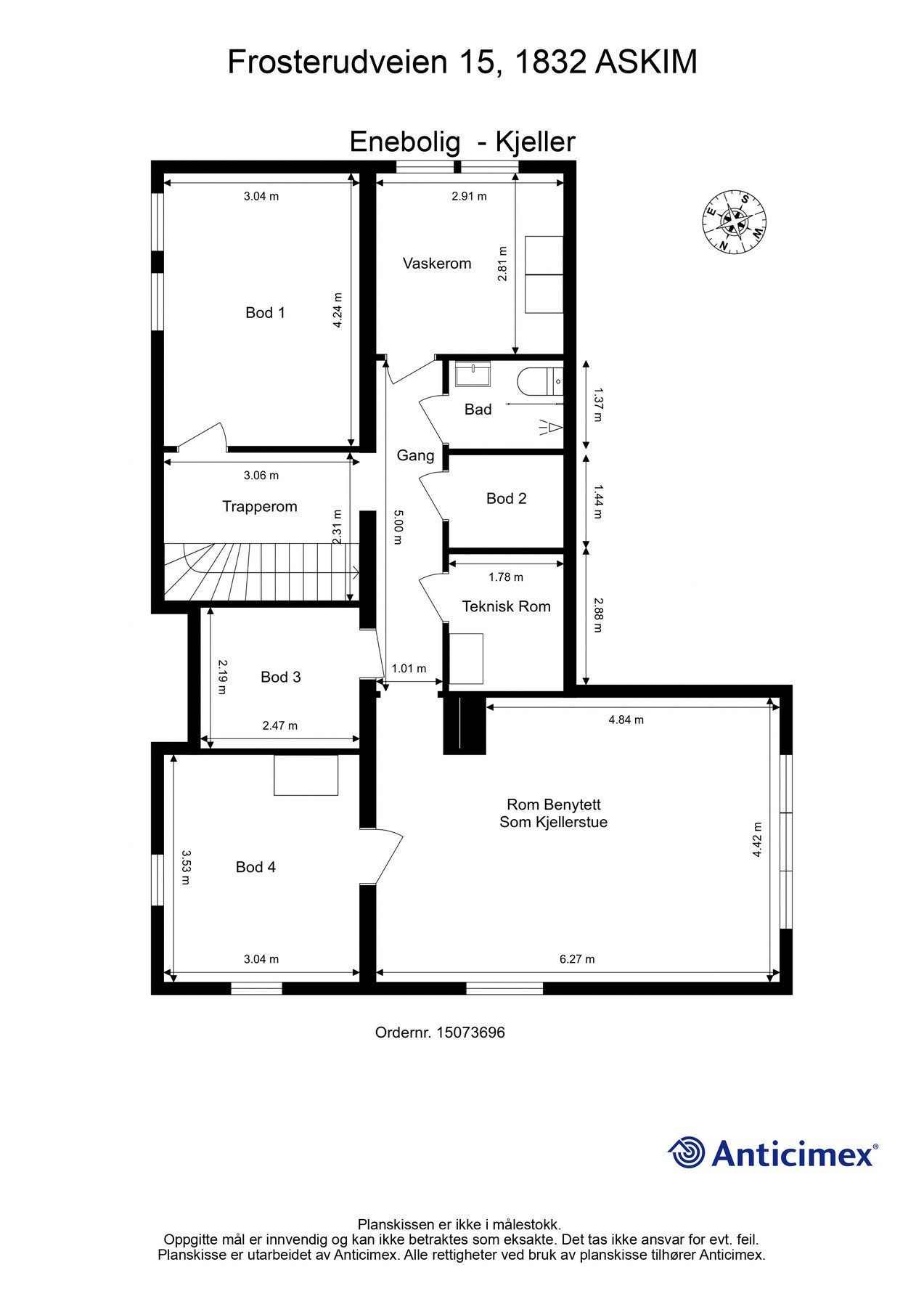 Planskisse kjelleretasje Galleribilde