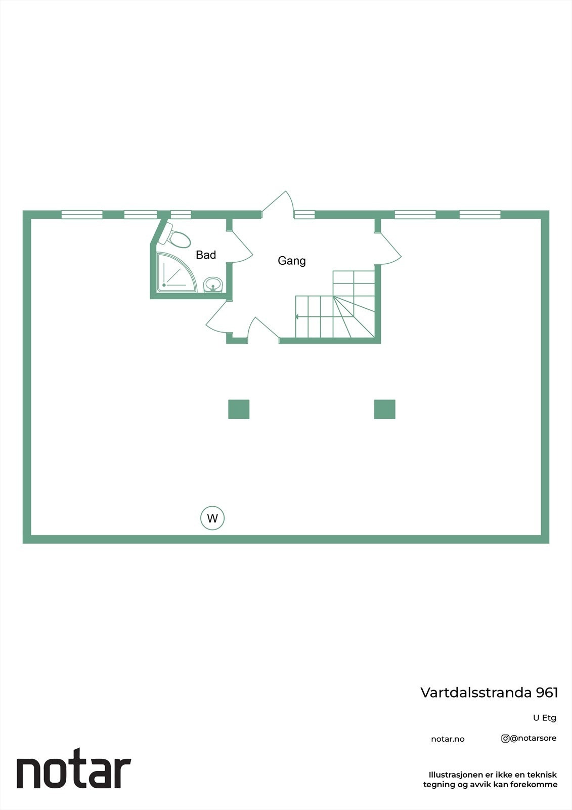 Plantegning underetasje Galleribilde