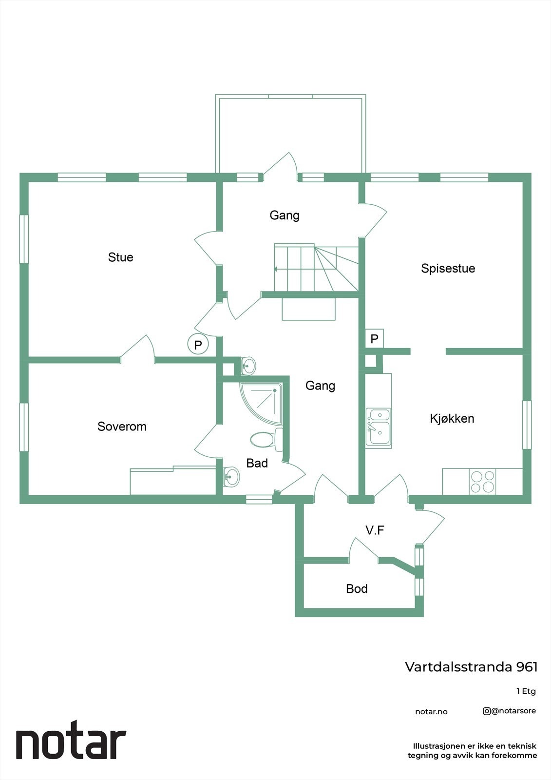 Plantegning hovedetasje Galleribilde