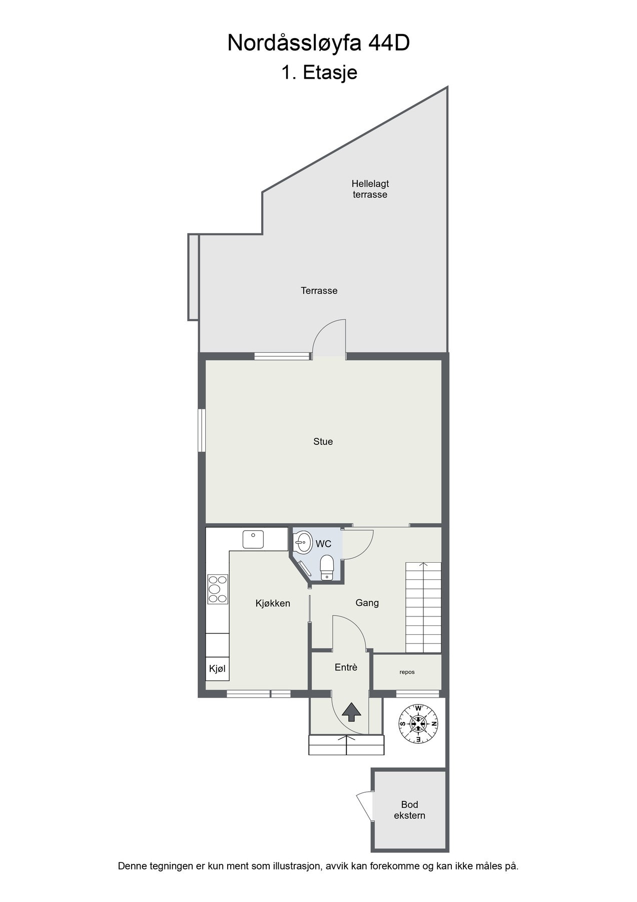 Plantegning 1. etasje Galleribilde