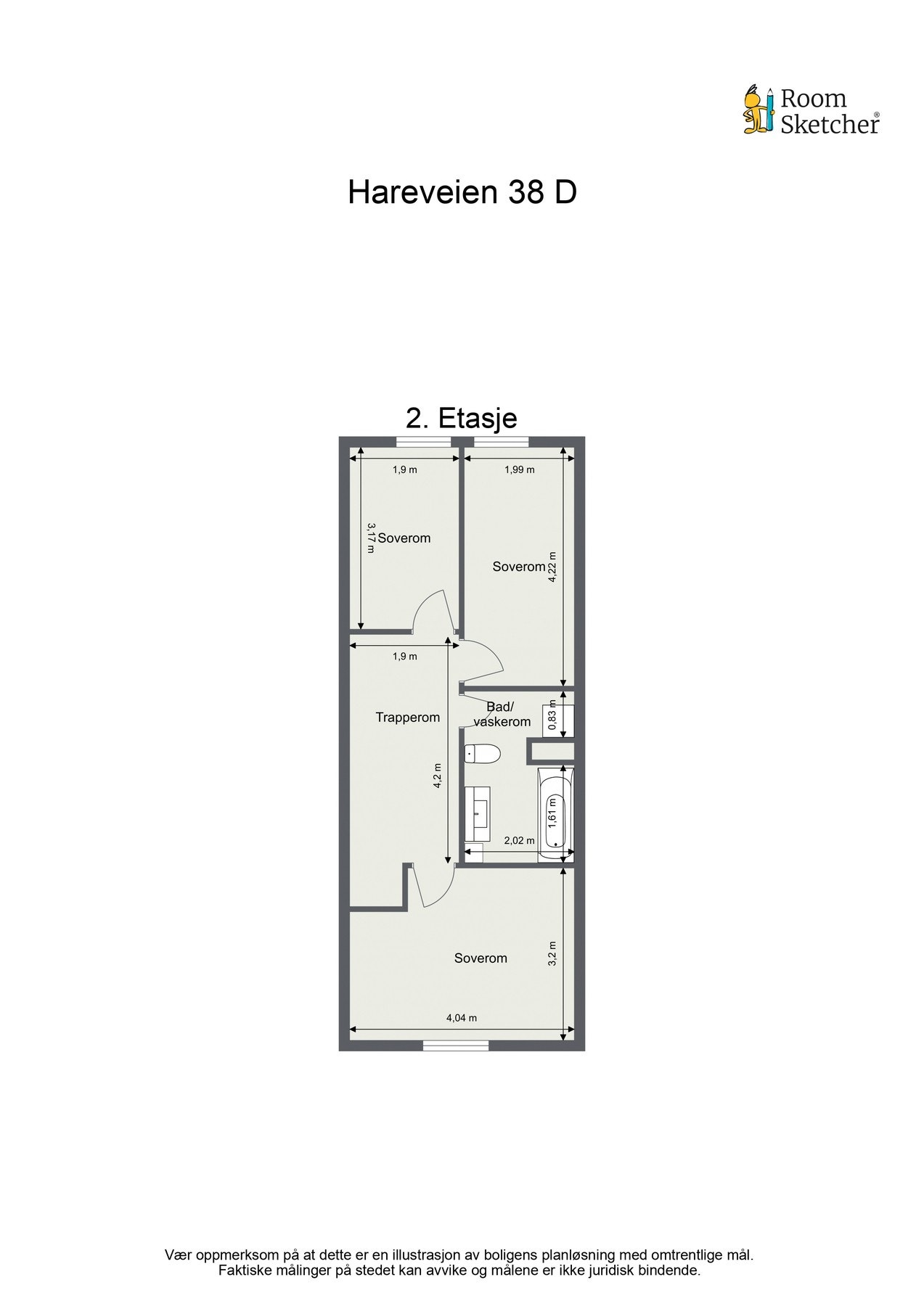 Plantegning andre etasje. Galleribilde