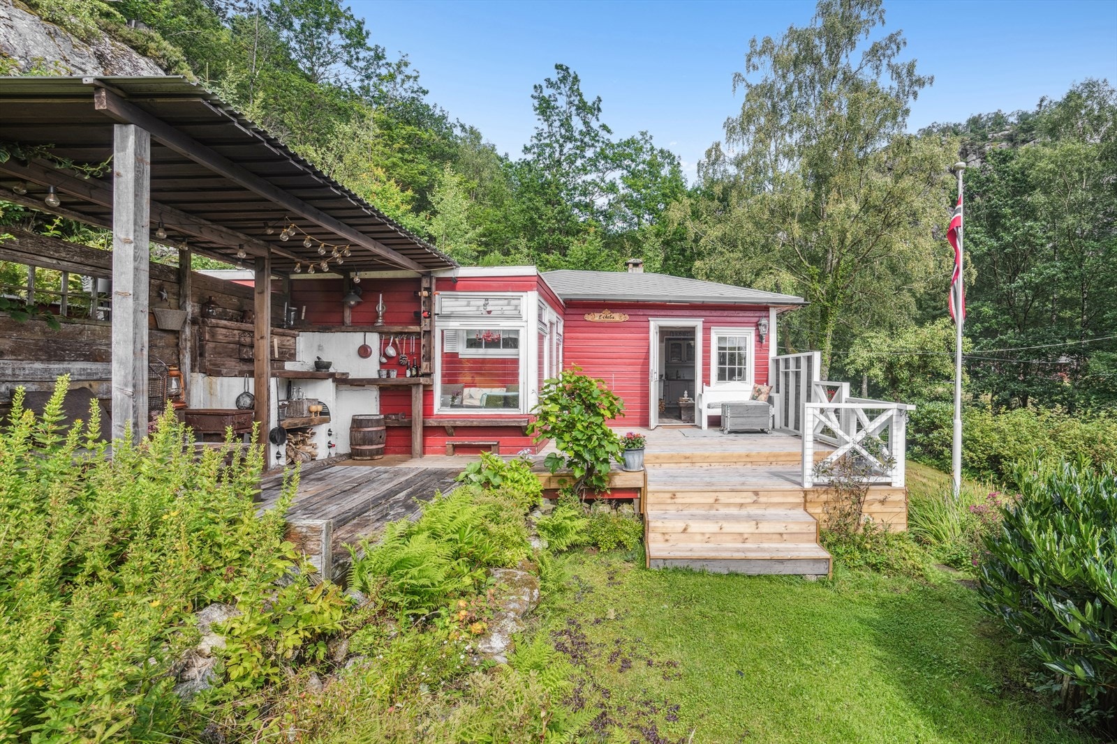 Det er flere uteområder som er delt inn i soner. Galleribilde