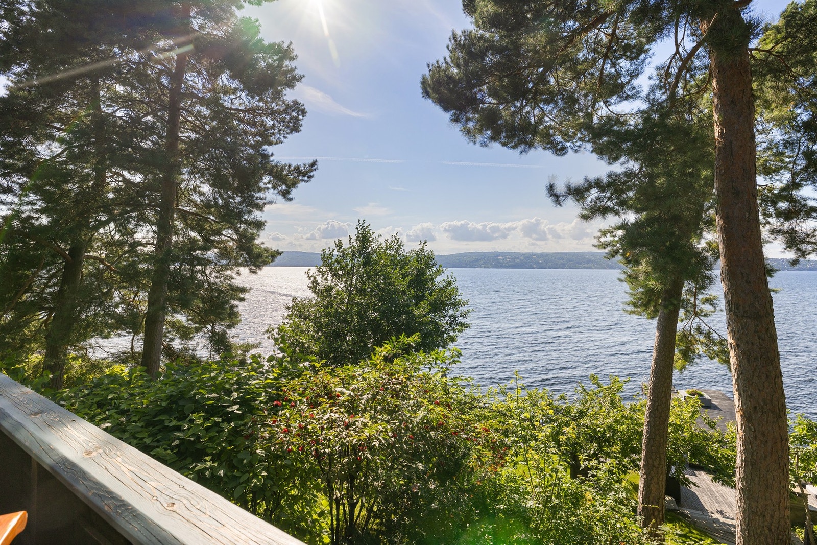 Utsyn mot hage og nærområde. Galleribilde