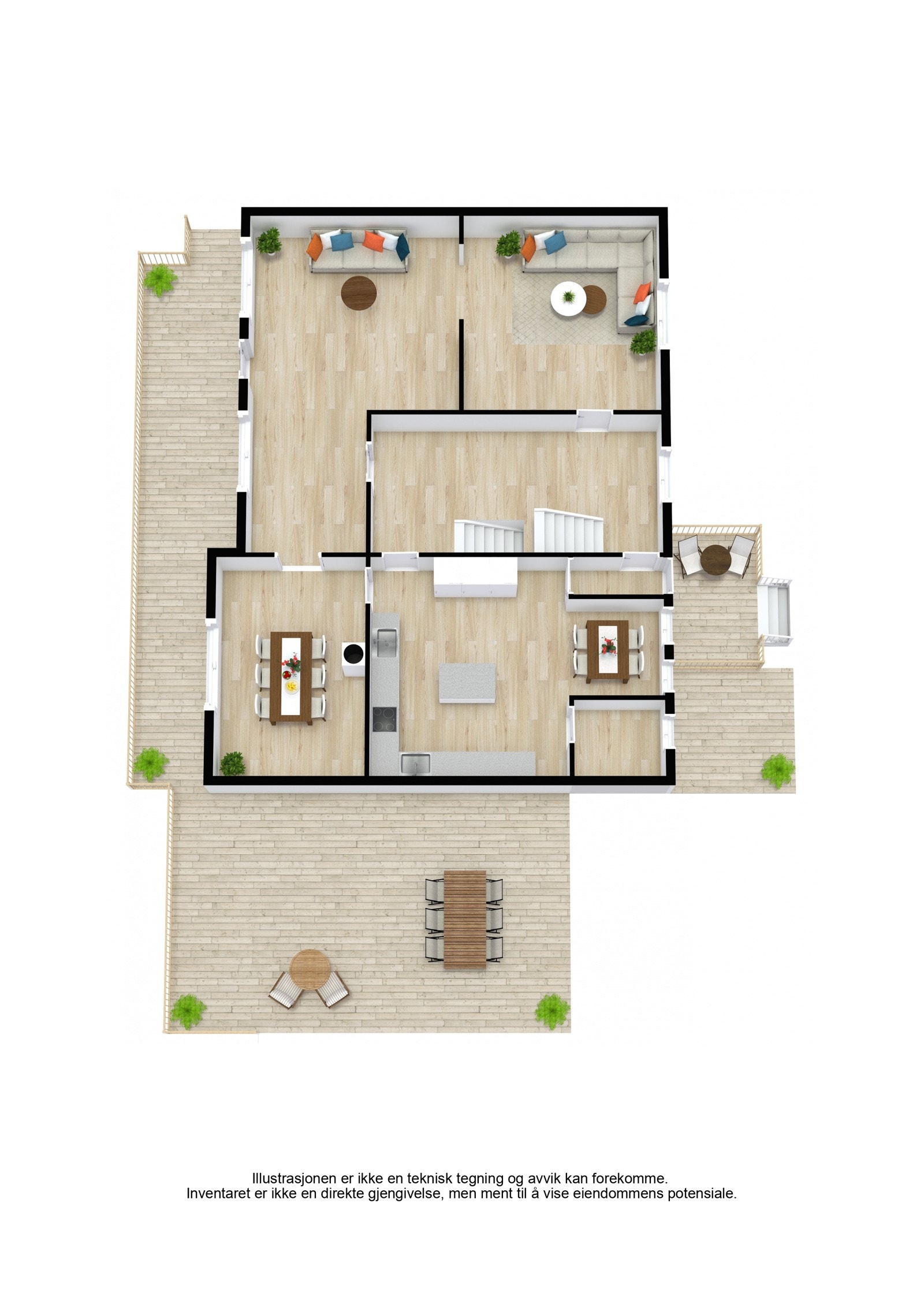 Plantegning 3D 2. etg. Galleribilde