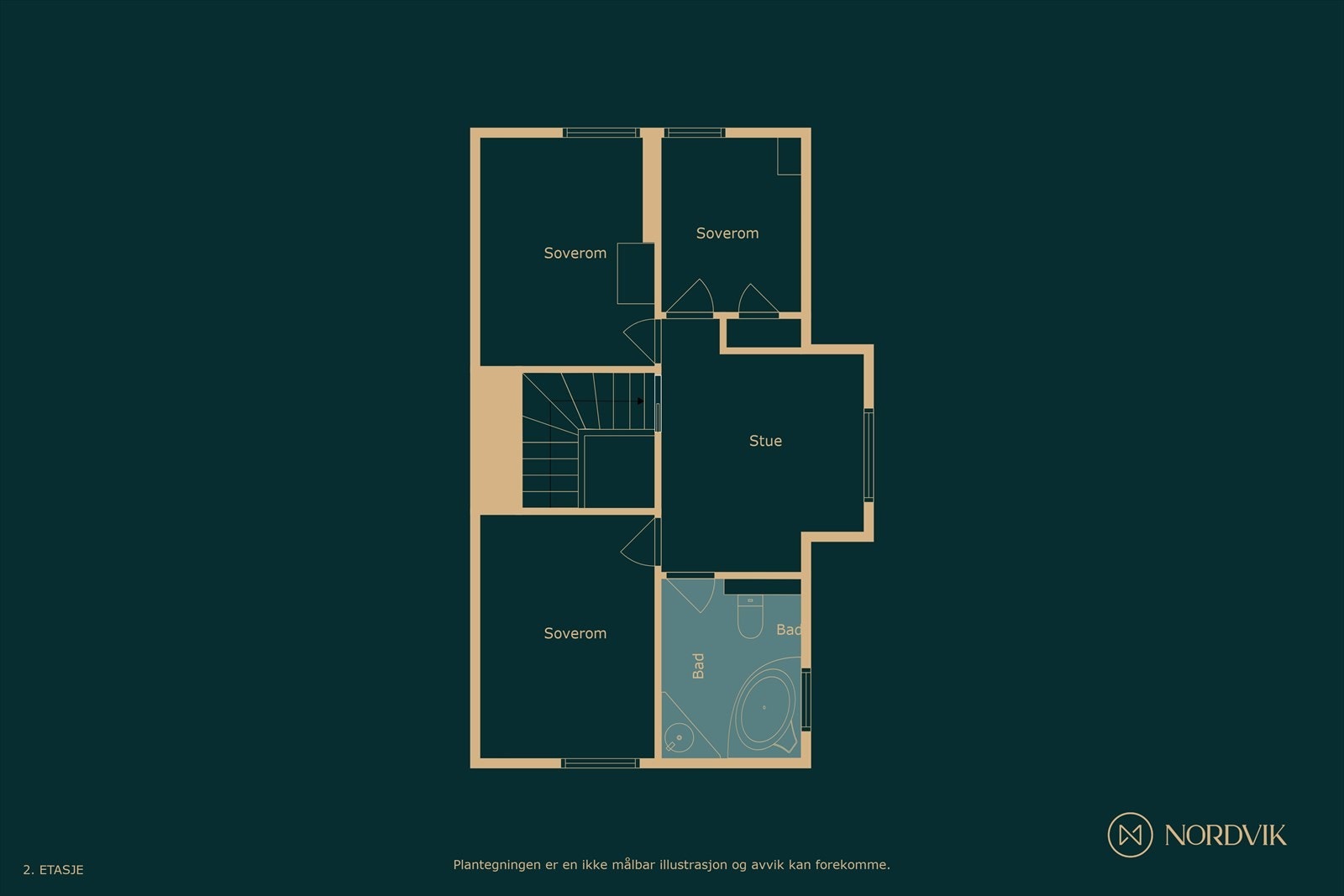 Plantegning 2. etasje Galleribilde