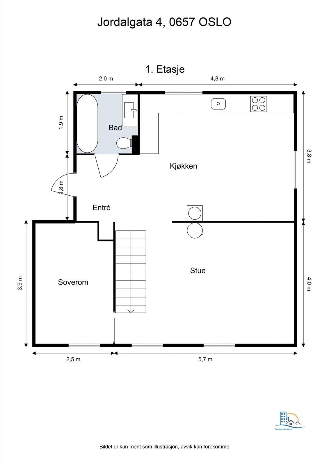 Plantegning 1. etasje Galleribilde