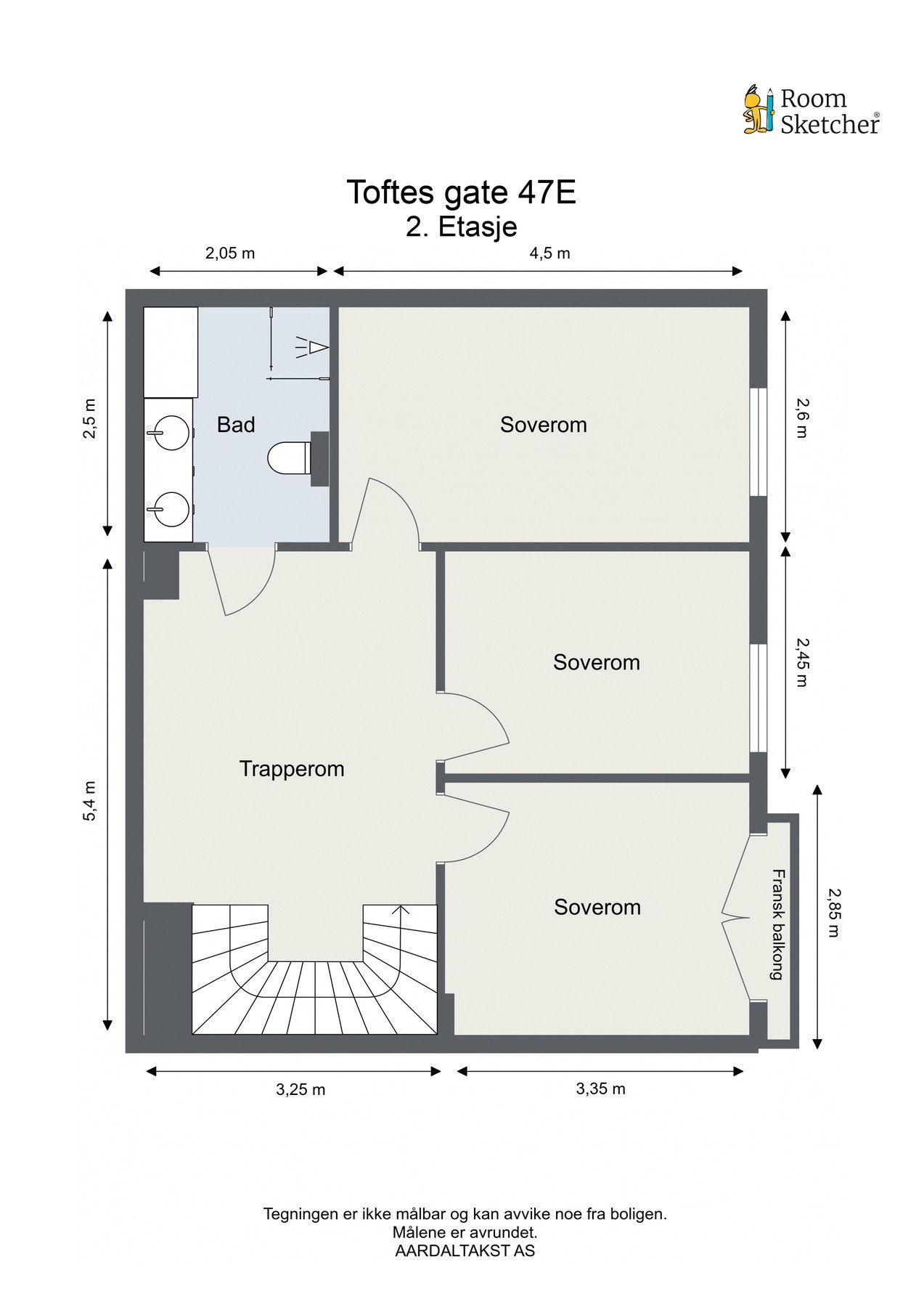 Planskisse andre etasje. Galleribilde