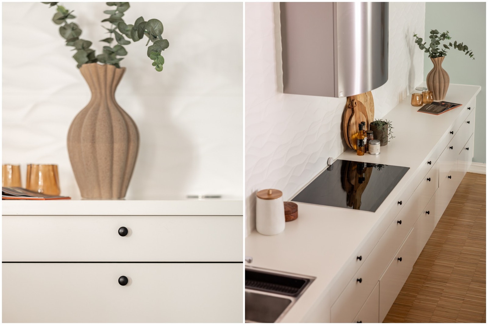 Det er mekanisk avtrekk på kjøkkenet, og det er installert komfyrvakt, Galleribilde