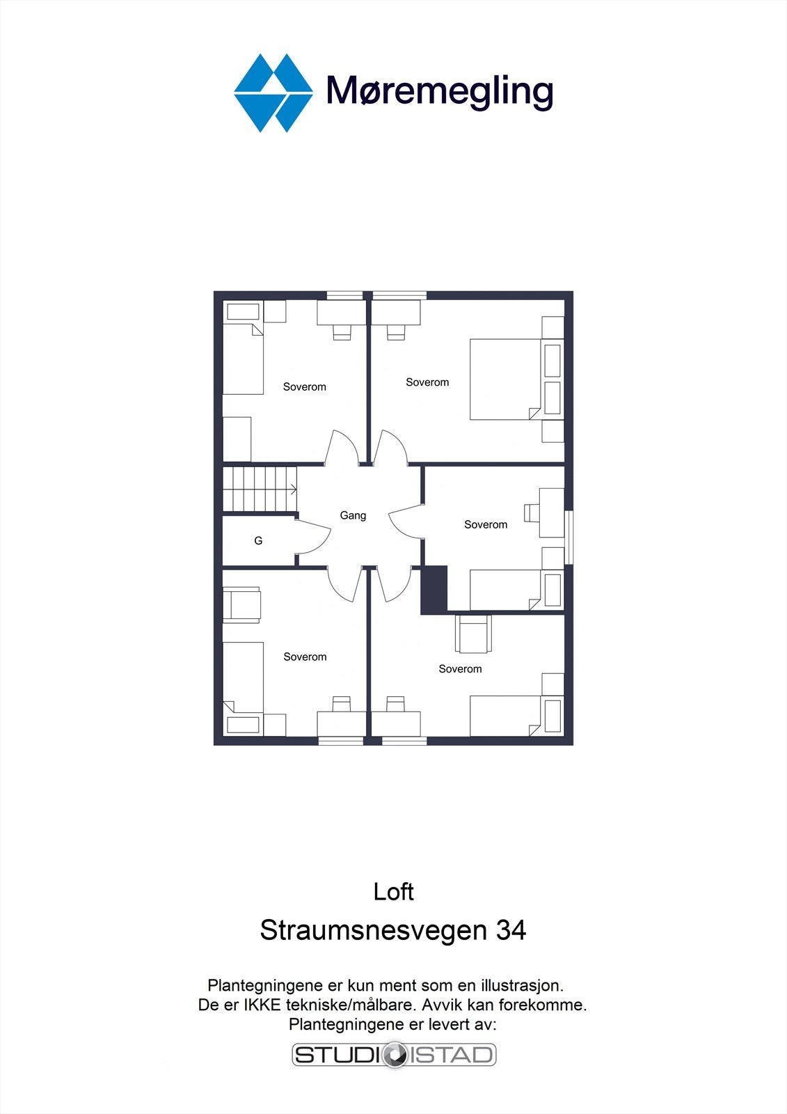 Plantegning loft Galleribilde