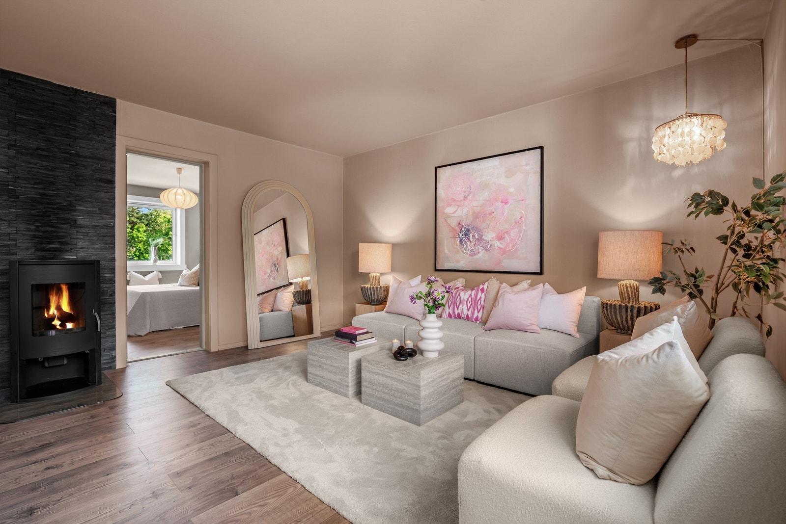 Boligen holder en nydelig fargepalett hvilket gir et godt helhetsinntrykk. Galleribilde