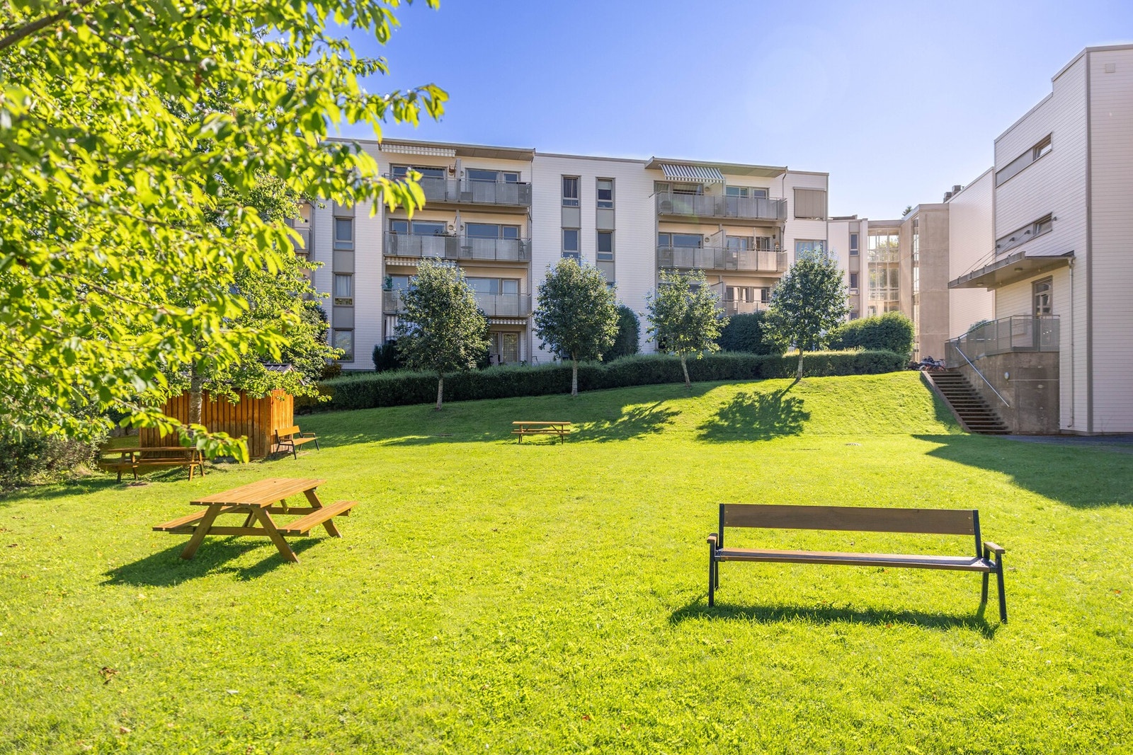 Borettslagets uteområder er pent opparbeidet. Galleribilde