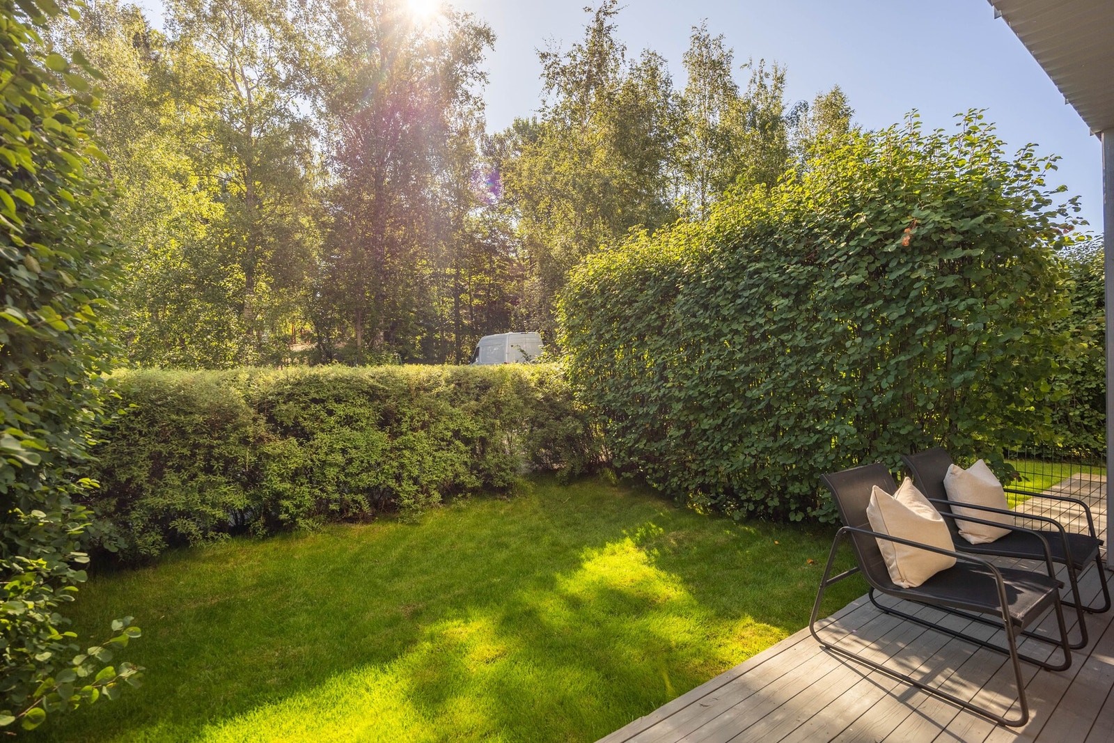 Det er fine solforhold i hagen. Galleribilde