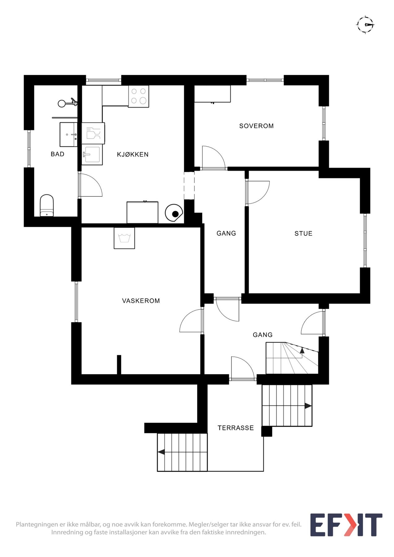 Plantegning - Kjelleretasje. Galleribilde