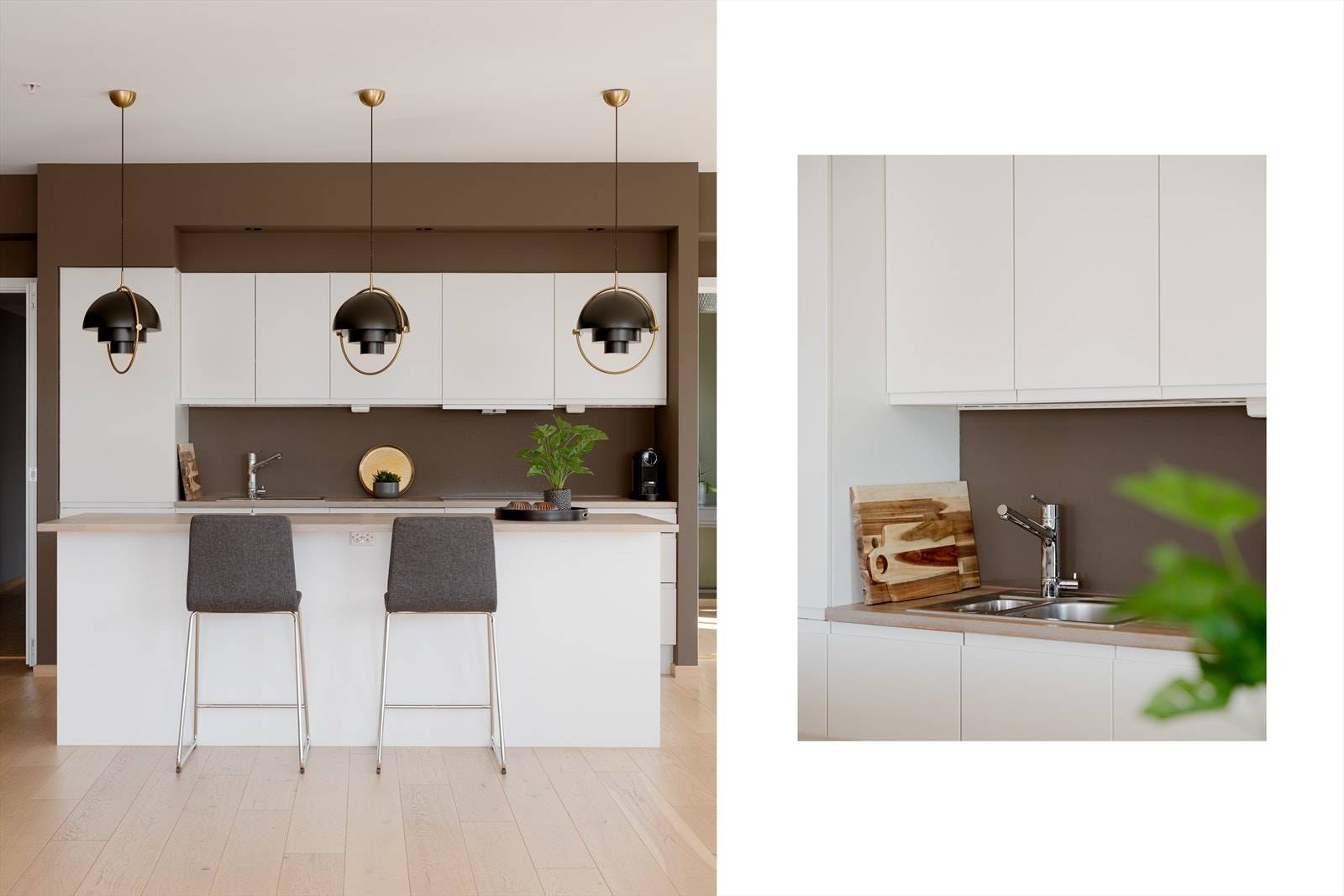 Stilrent kjøkken fra Sigdal med integrerte hvitevarer. Galleribilde