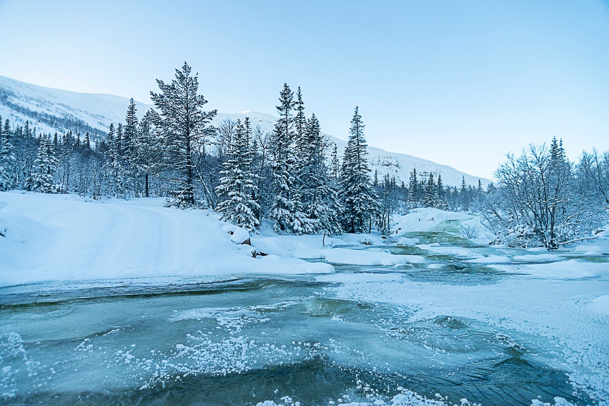 Selgers egne bilder; Fra elva nedenfor hytta Galleribilde