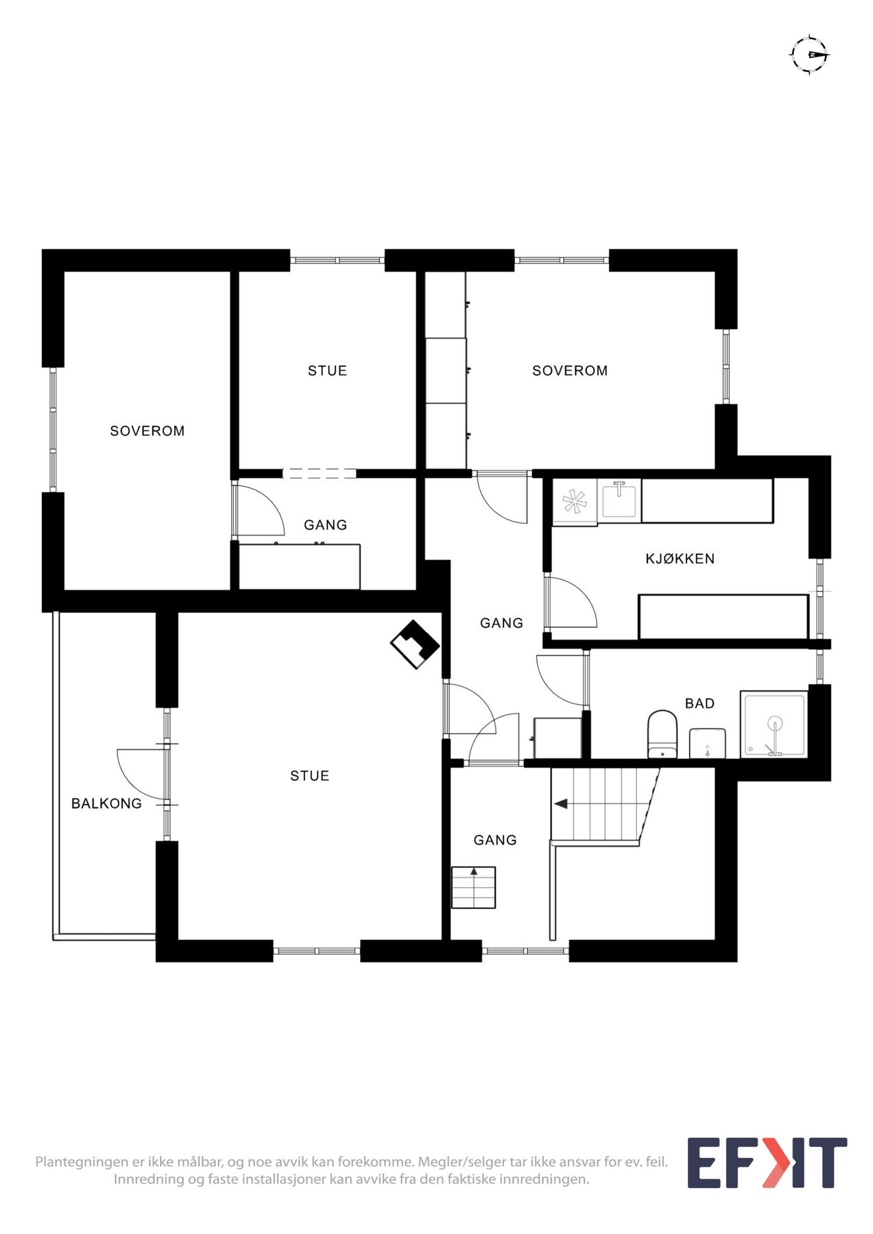 Plantegning - 2.etajse. Galleribilde
