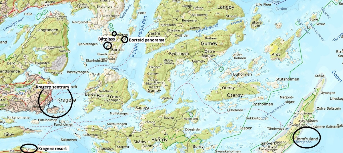 Kart over området Galleribilde