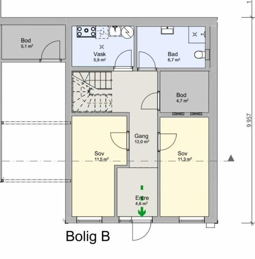 Plantegning 1. etasje. Galleribilde