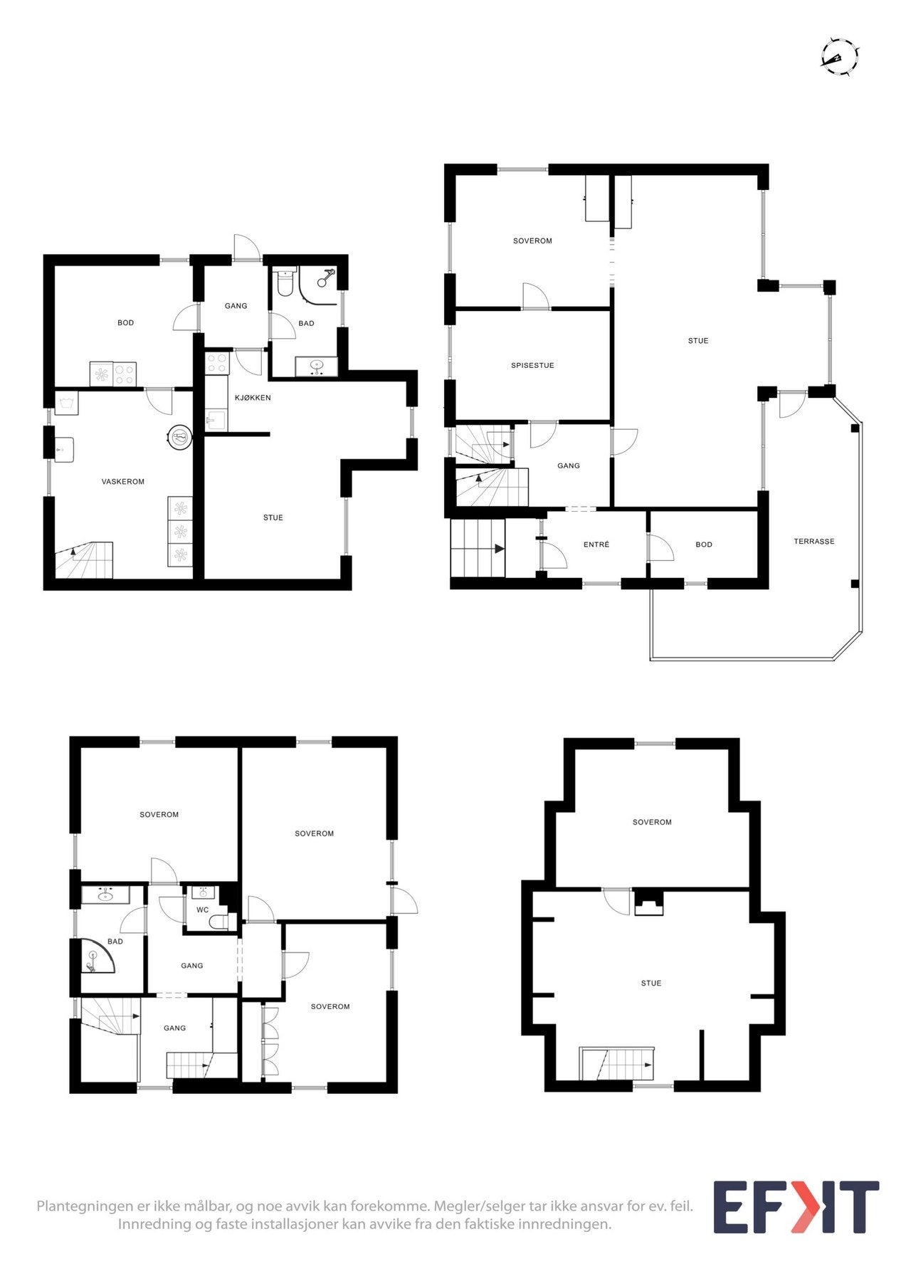 Boligens planløsning. Galleribilde