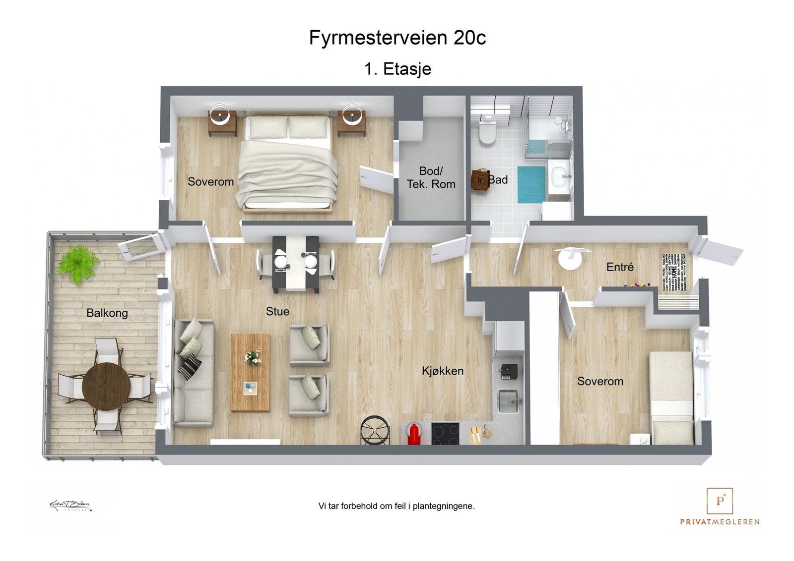 3 D plantegning Galleribilde