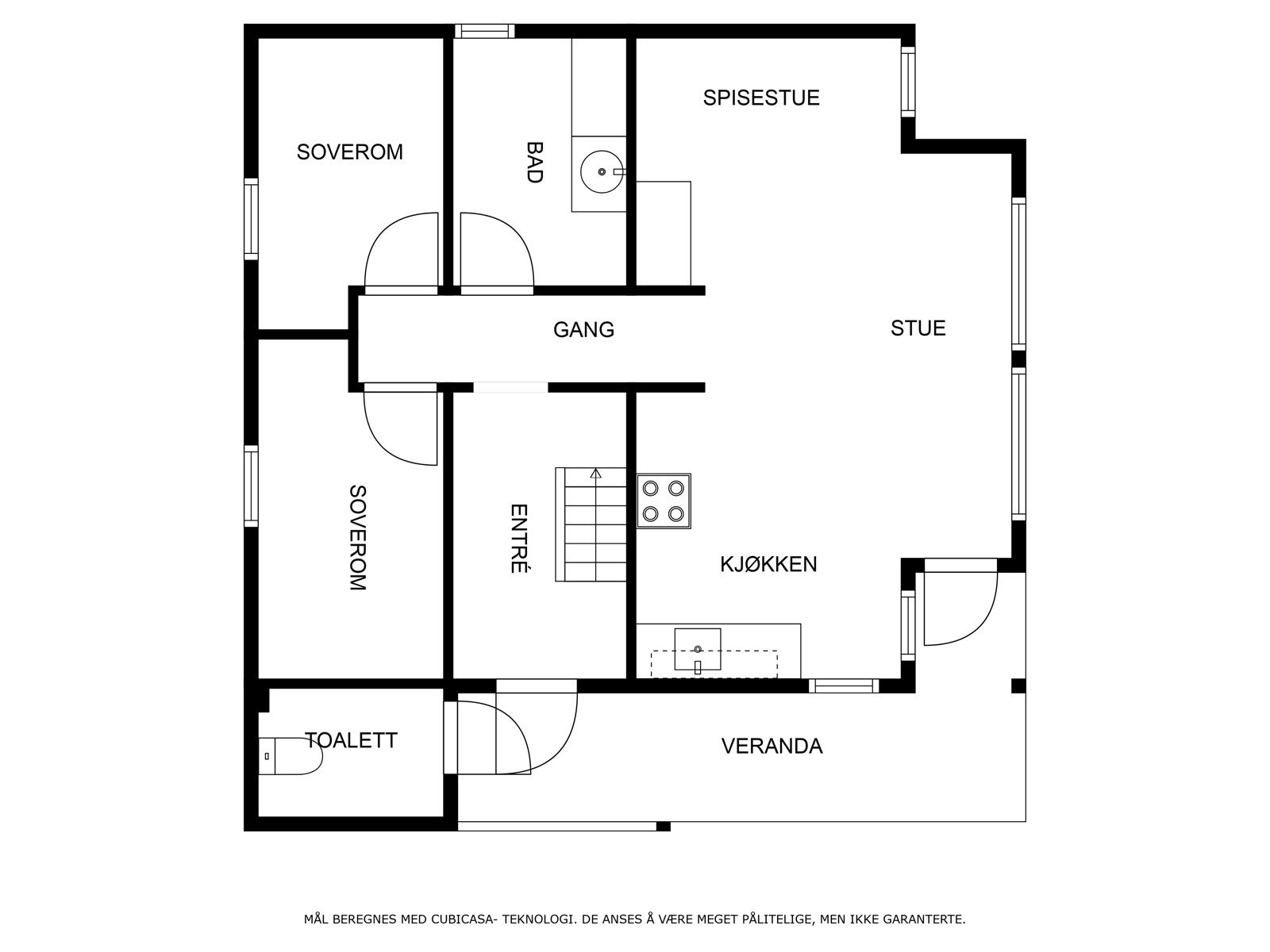 Plantegning 1 etasje Galleribilde