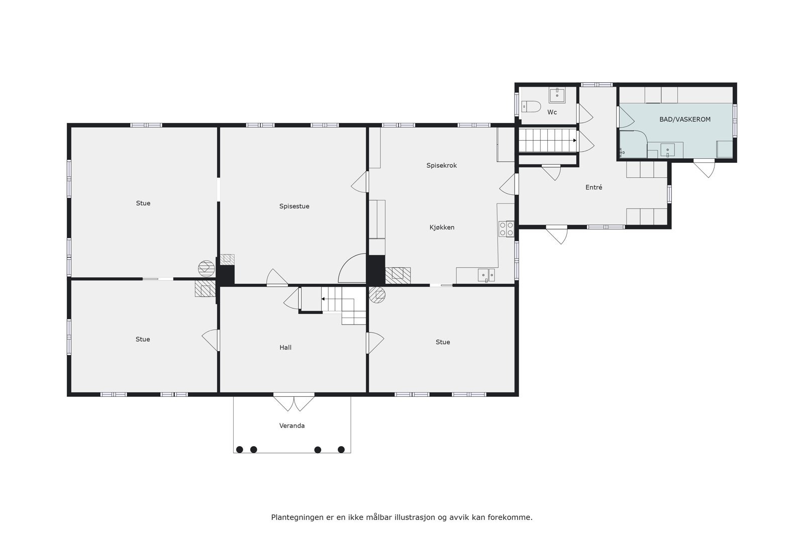 Plantegning 1 etasje Galleribilde