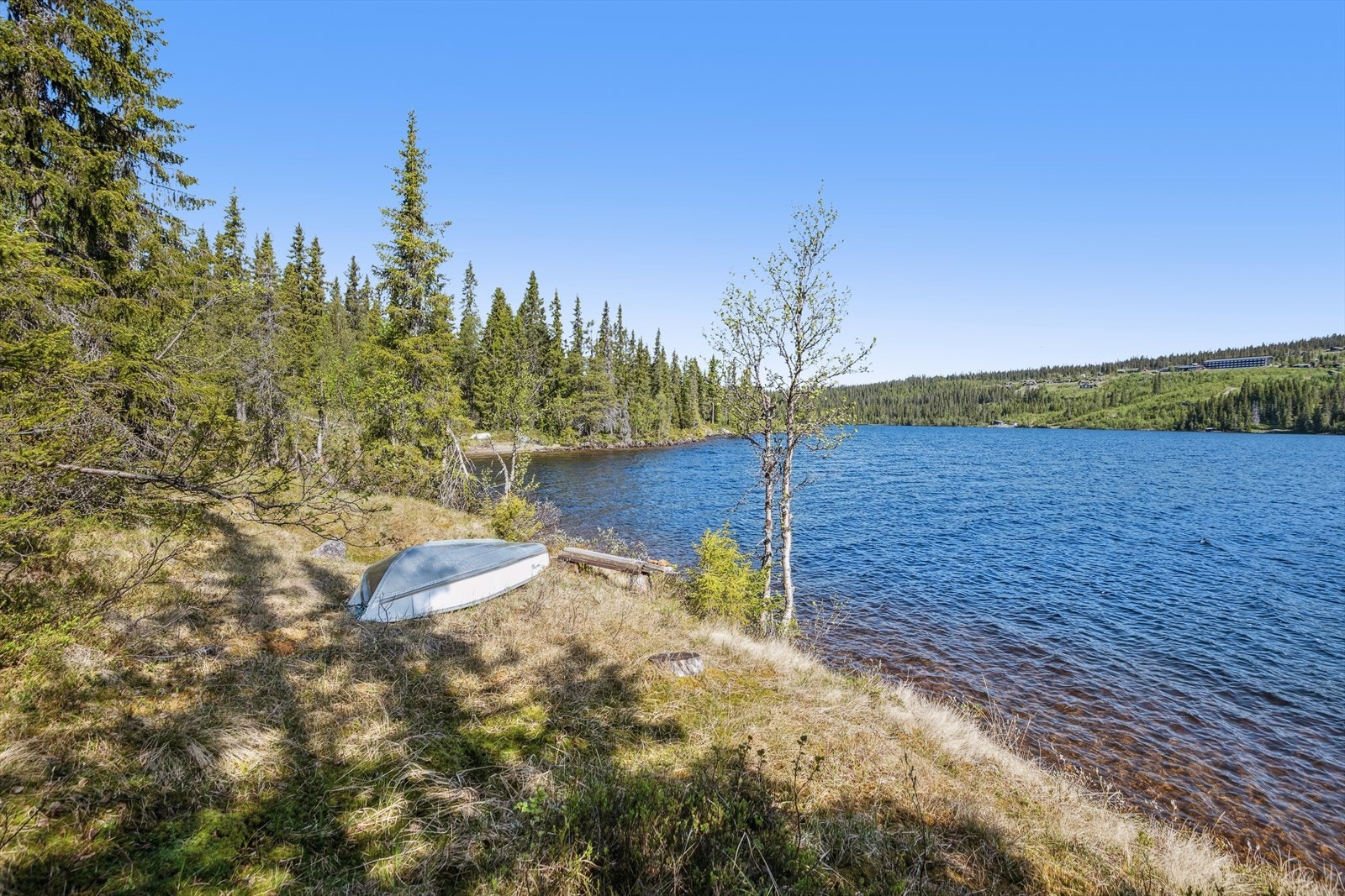 Hytta ligger idyllisk til ved Synnfjorden Galleribilde