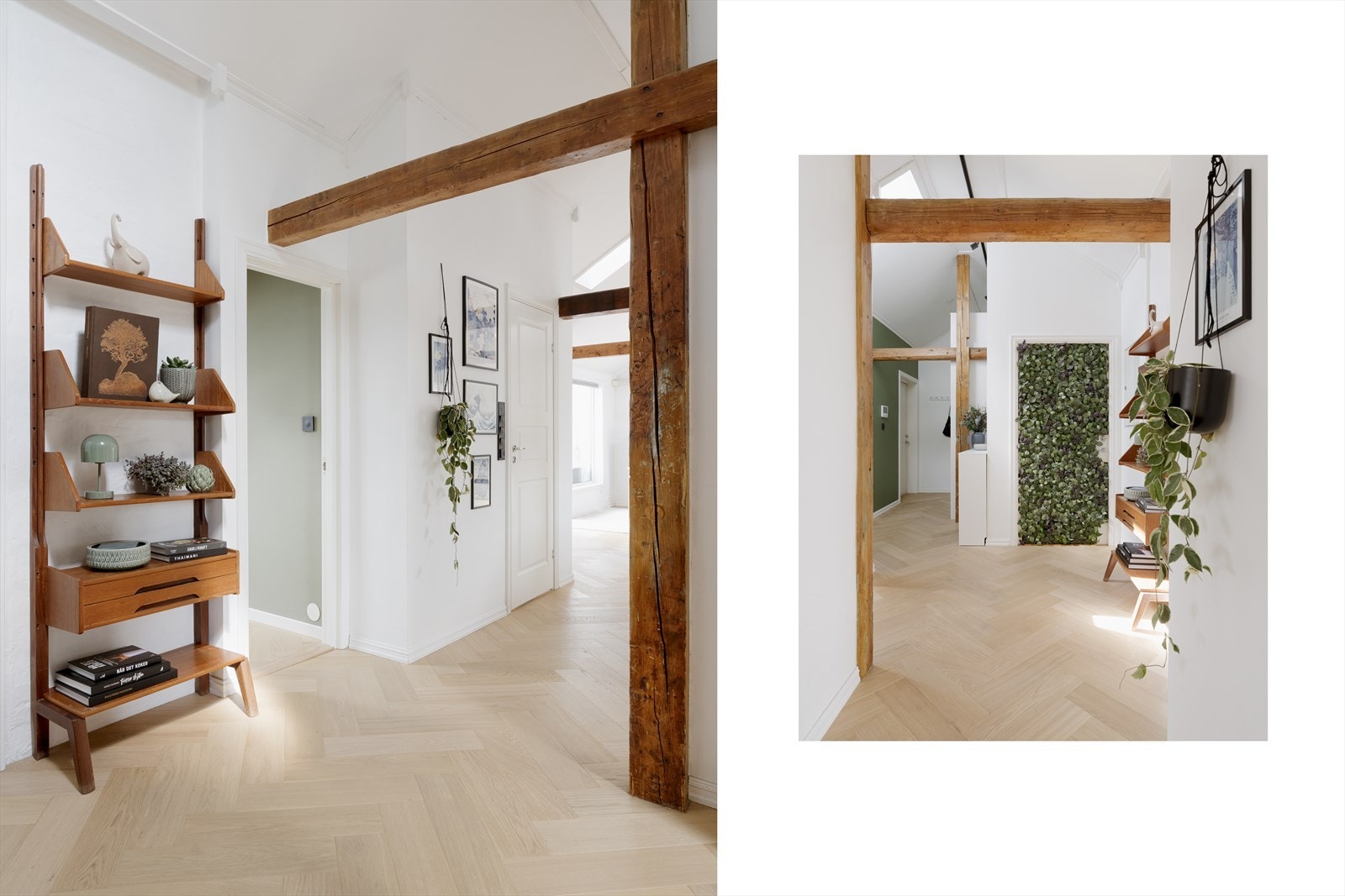 Velkommen inn i en lys og oversiktlig entré med god plass til oppbevaring av yttertøy. Galleribilde